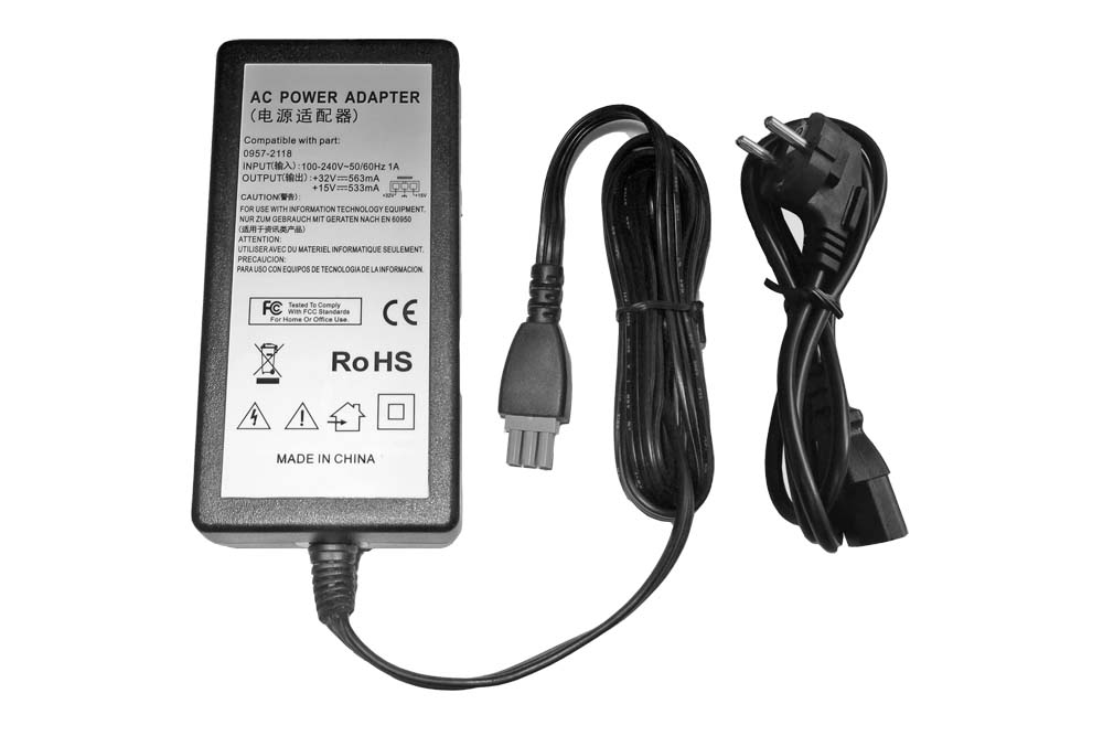 Mains Power Adapter replaces HP 0957-2118, 0957-2119 for Printer - 200 cm