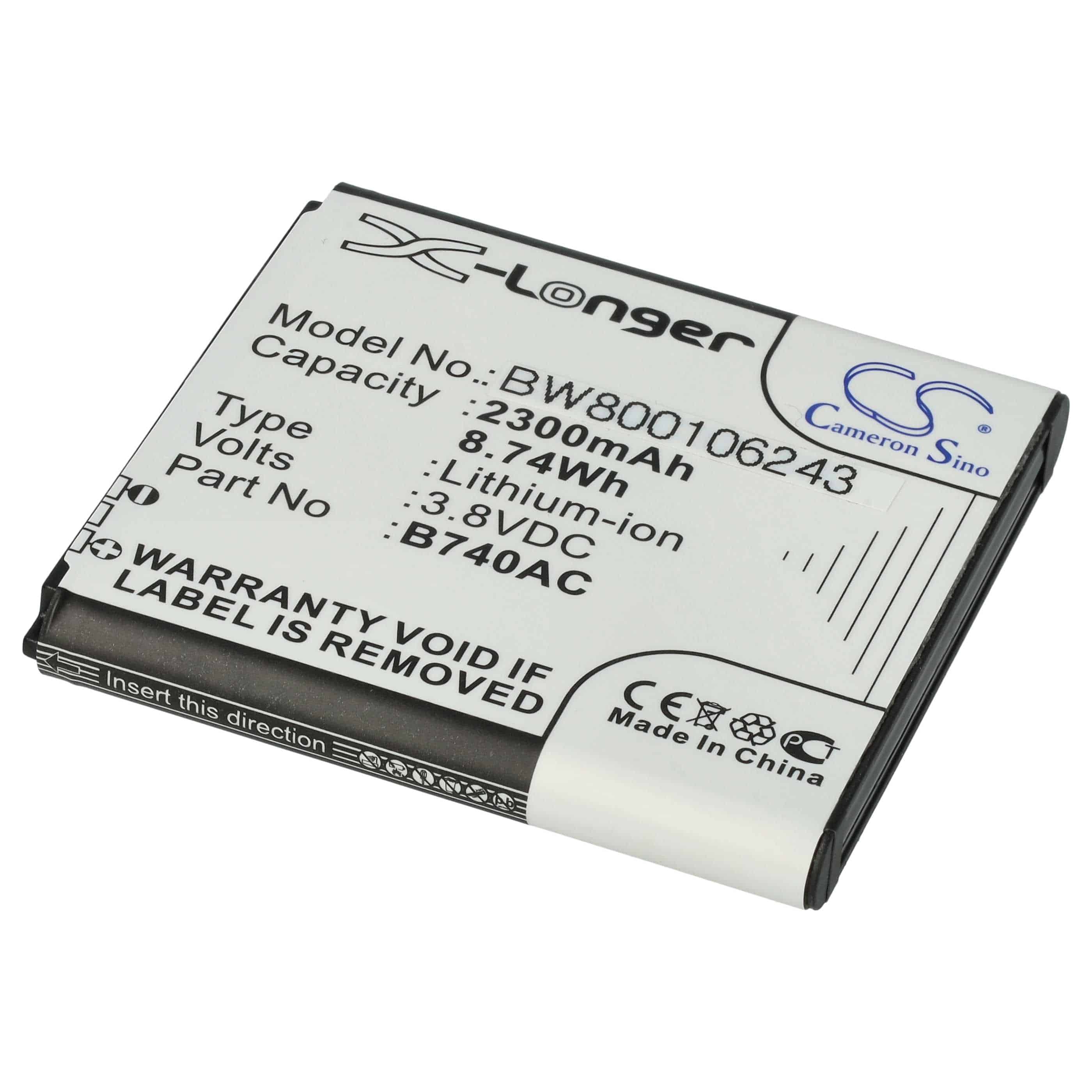 Akumulator do telefonu smartfona zamiennik Samsung B740AE, EB-K740AEWEG, B740AC, B740 - 2300 mAh 3,8 V Li-Ion