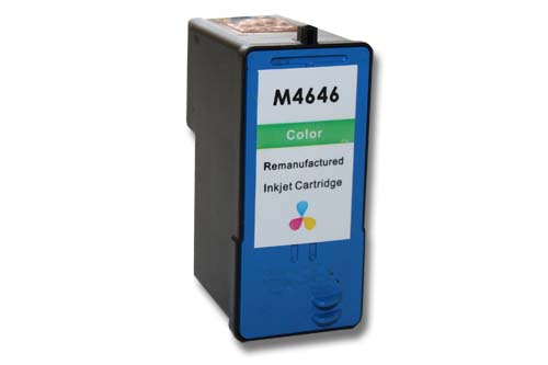 Ink Cartridge as Exchange for Dell 4646, M4646 for Dell Printer - C/M/Y, Refilled 18 ml