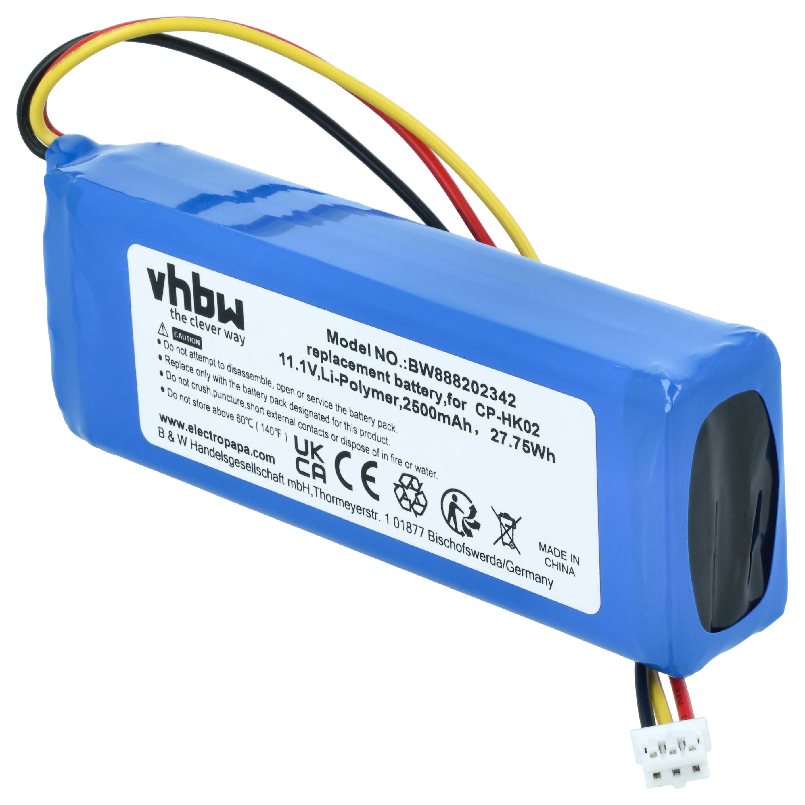 Akumulator do głośnika zamiennik Harman Kardon CP-HK02, PR-633496 - LiPo 2500mAh
