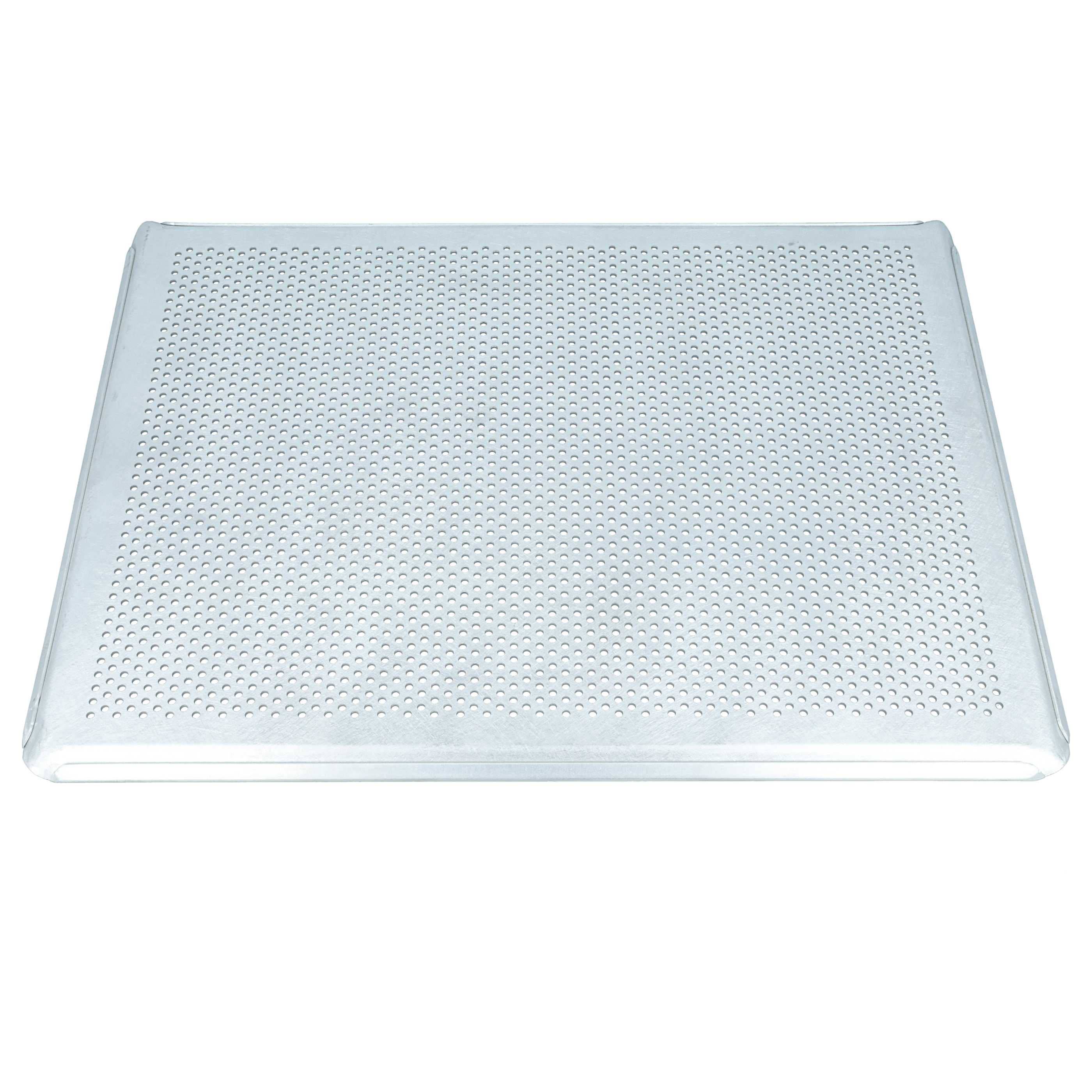 2x Bandeja de horno universal para hornos - 40 x 30 x 1 cm plata, perforado
