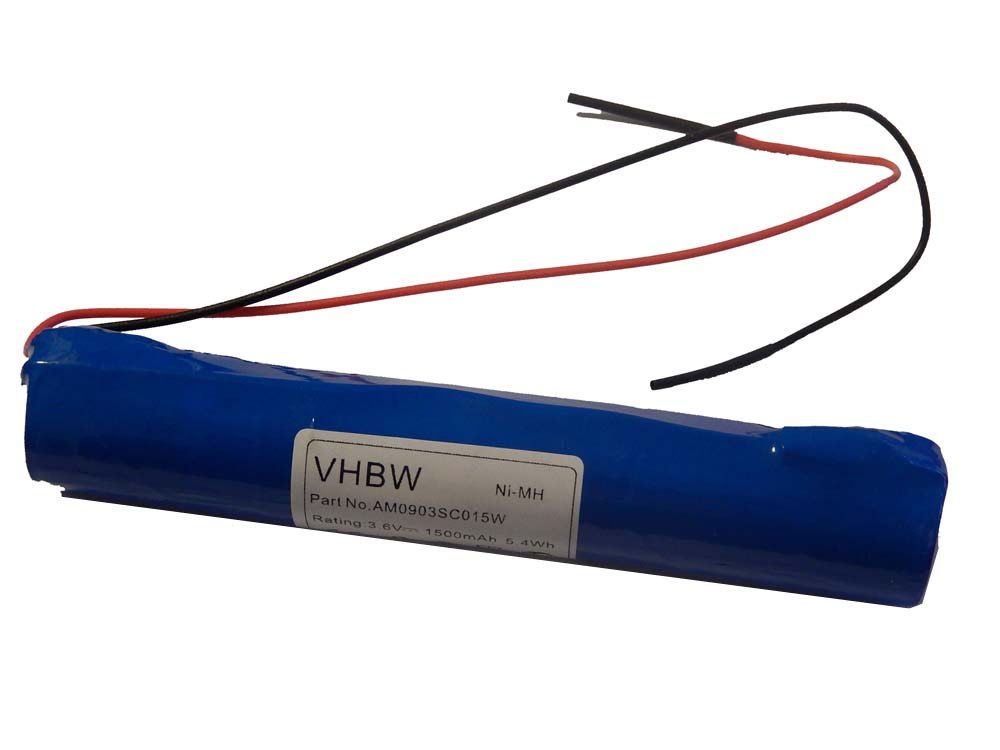 Emergency Light Replacement Battery - 1500mAh 3.6V NiMH