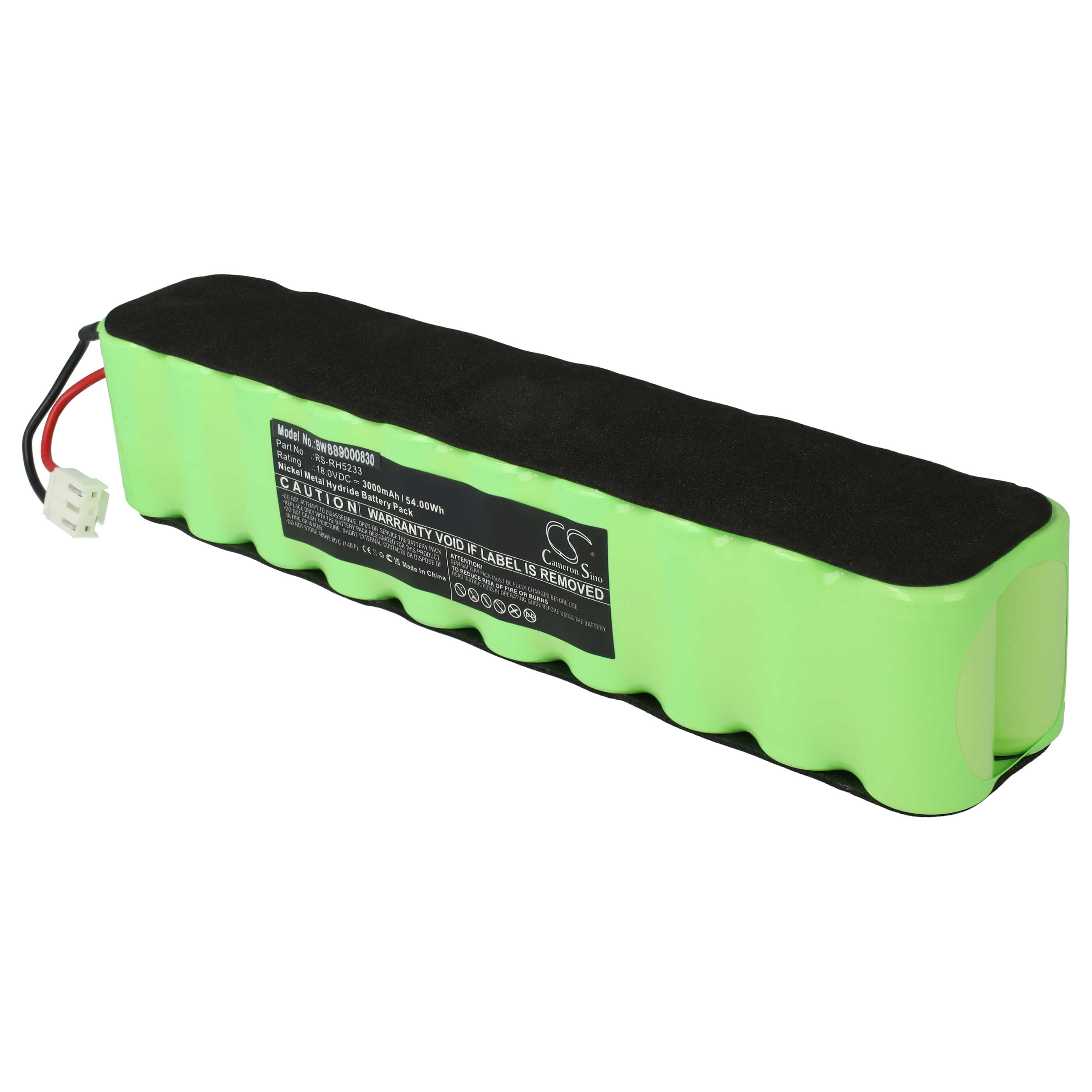 Battery replaces Rowenta RS-RH5233 for Tefal etc. 3000mAh, 18V, NiMH