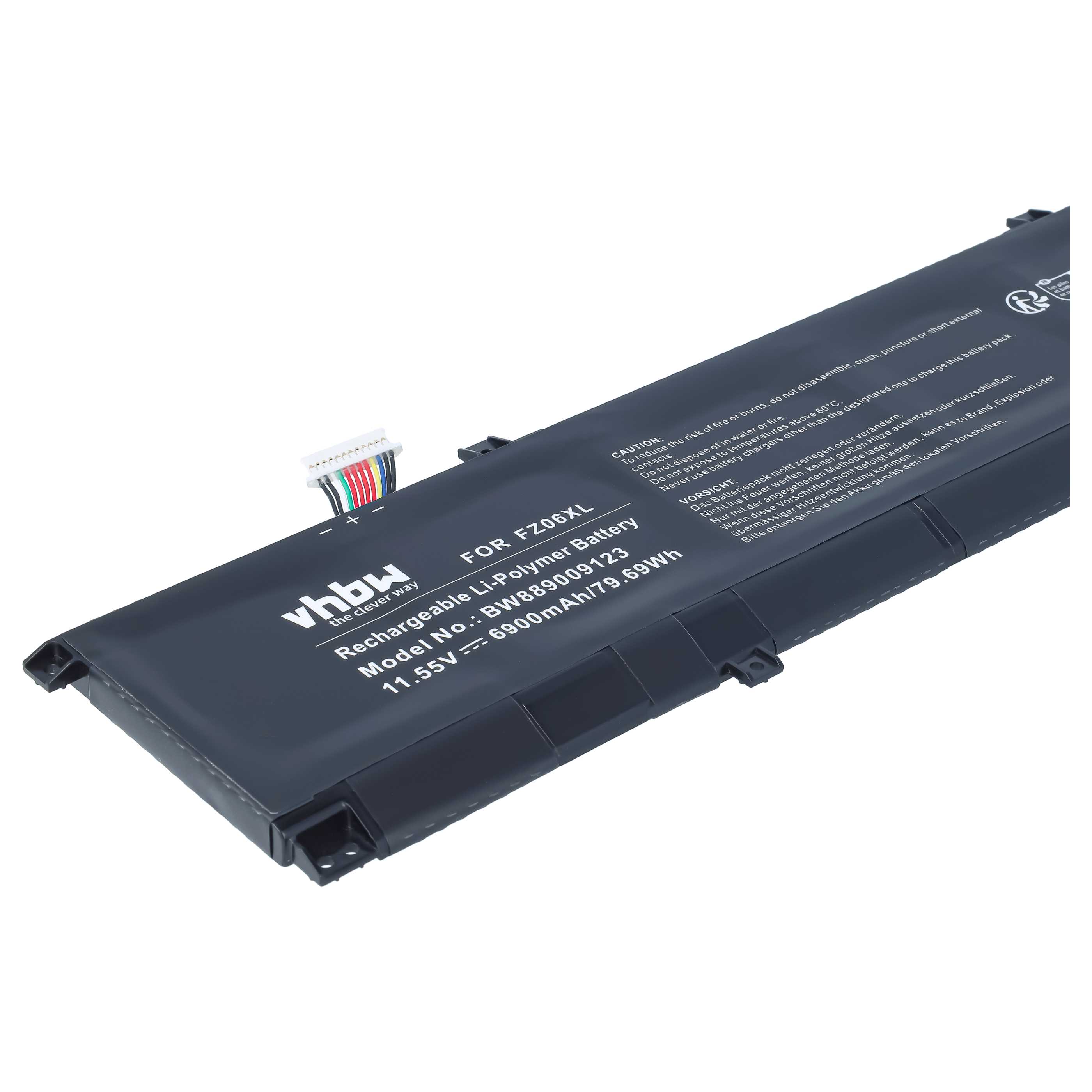 Notebook-Akku als Ersatz für HP FZ06XL, M47636-2D1, M47636-2C1, FZ06083XL für HP - 6900mAh 11,55V Li-Polymer