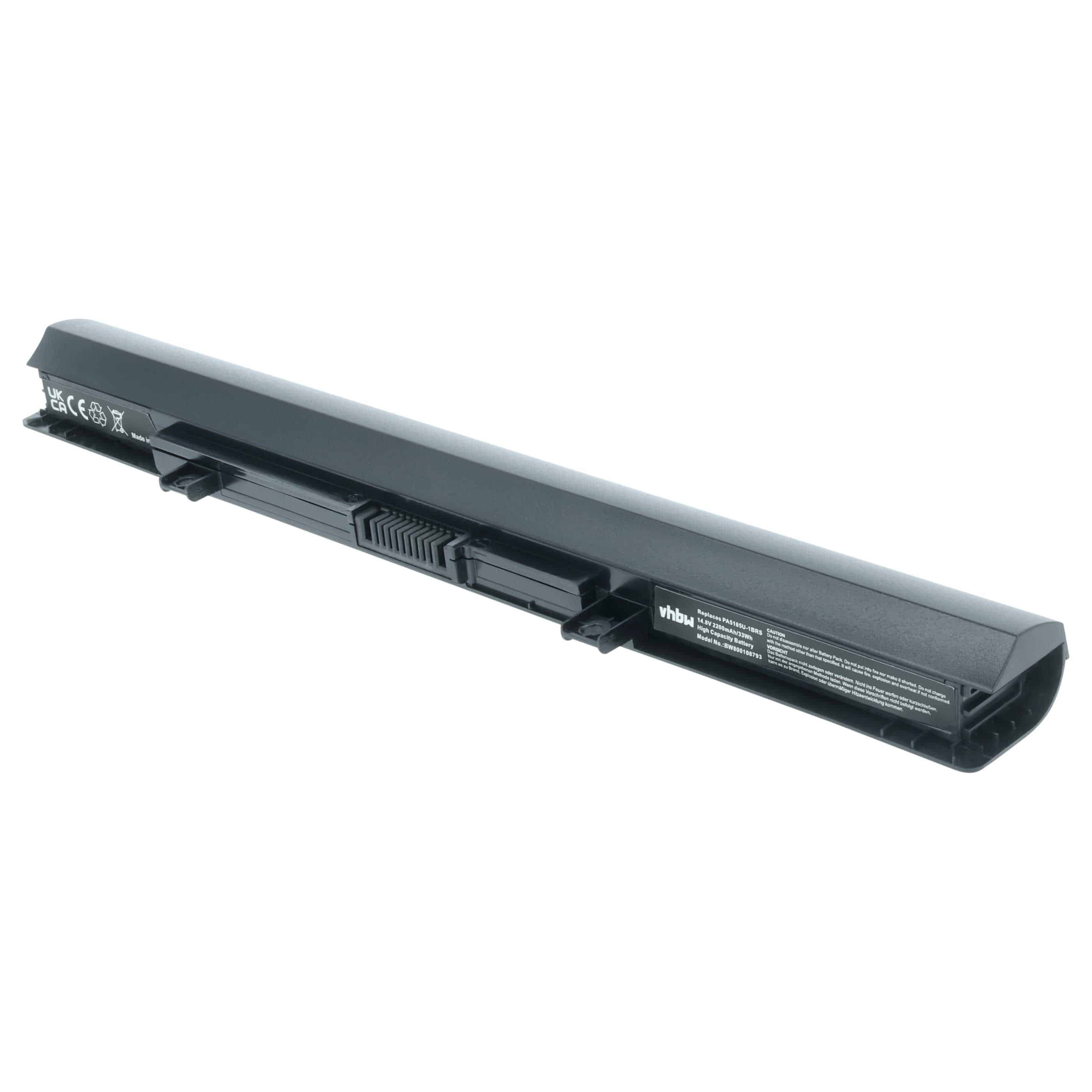 Akumulator do laptopa zamiennik Toshiba PA5184U-1BRS, PA5185U-1BRS - 2200 mAh 14,8 V Li-Ion, czarny