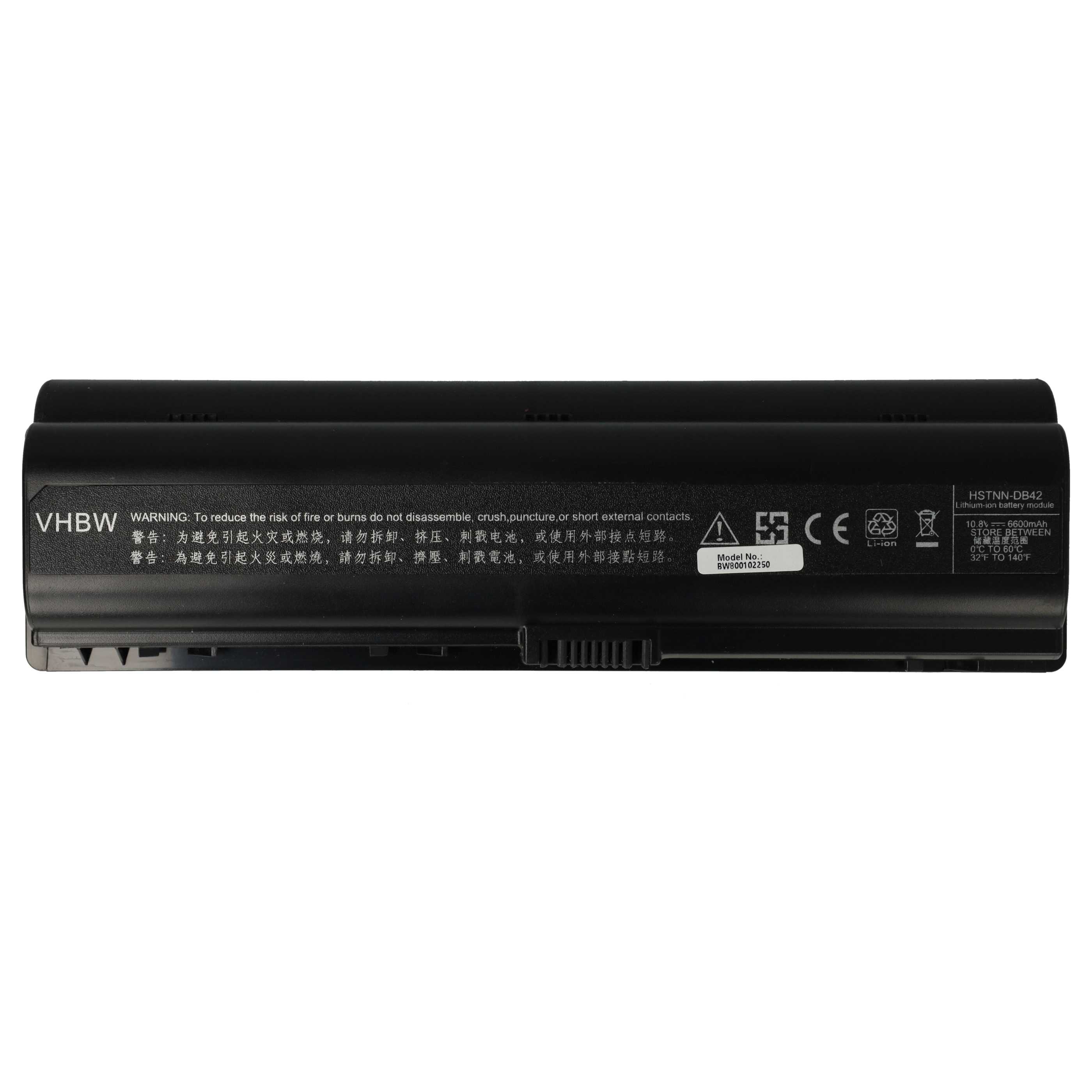 Akumulator do laptopa zamiennik HP 411462-261, 411462-421, 411462-141 - 6600 mAh 10,8 V Li-Ion, czarny