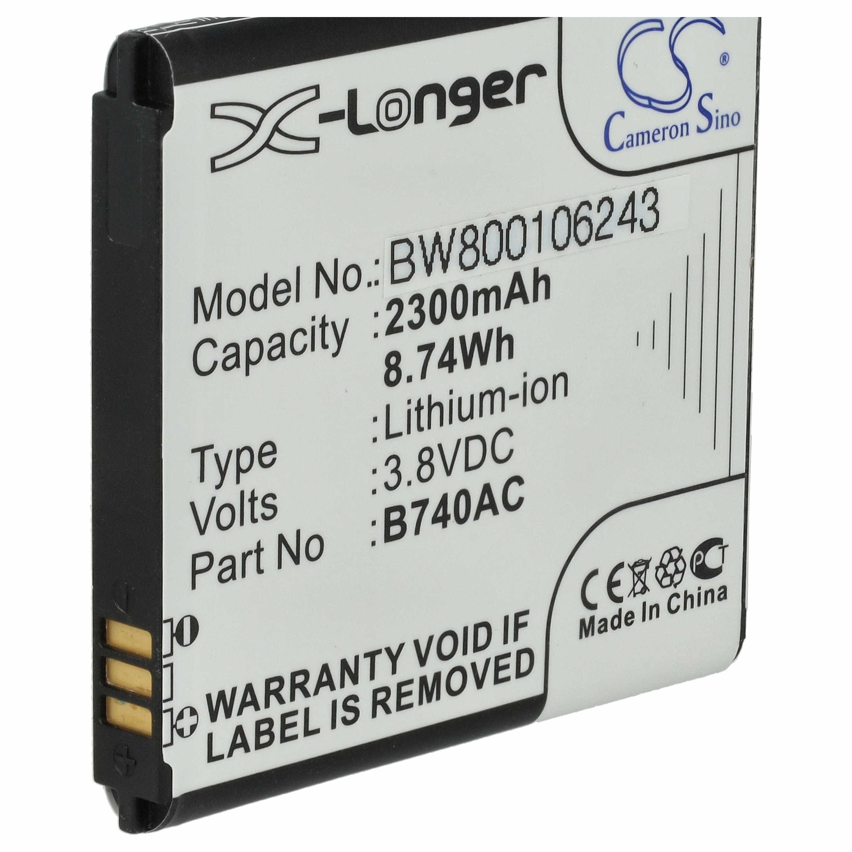 Akumulator do telefonu smartfona zamiennik Samsung B740AE, EB-K740AEWEG, B740AC, B740 - 2300 mAh 3,8 V Li-Ion