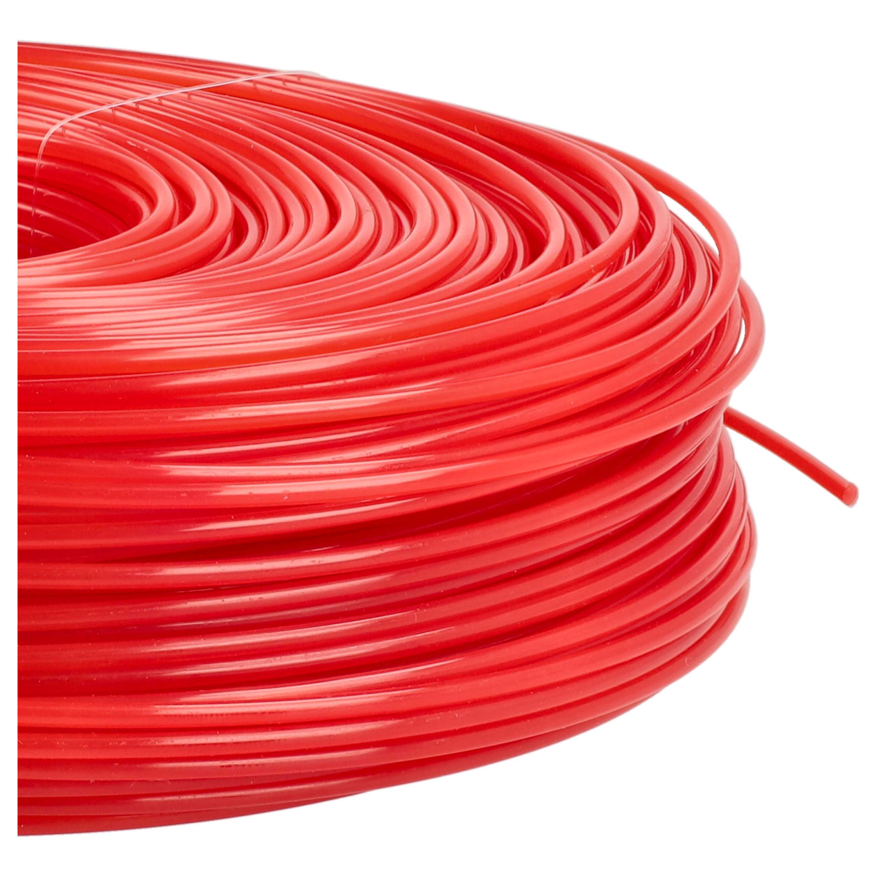 2x Line suitable for Bosch Makita Lawn Mower, Grass Trimmer - Trimmer Line Red, 2 mm x 100 m, Round