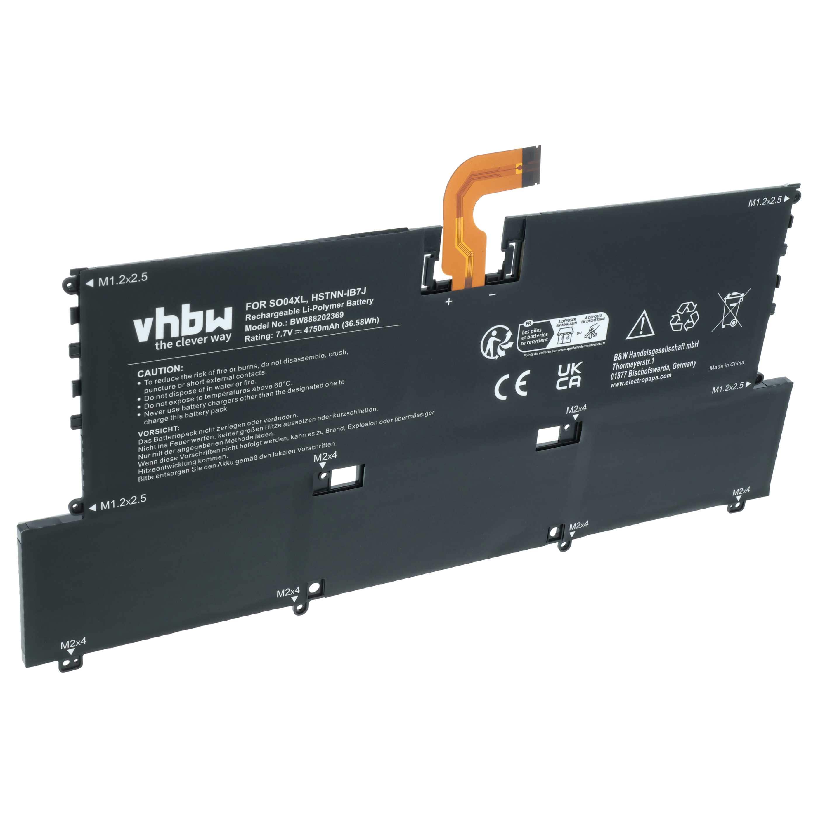 Akumulator do laptopa zamiennik HP 843534-121, 843534-1C1, 844199-855, HSTNN-IB7J - 4750 mAh 7,7 V LiPo