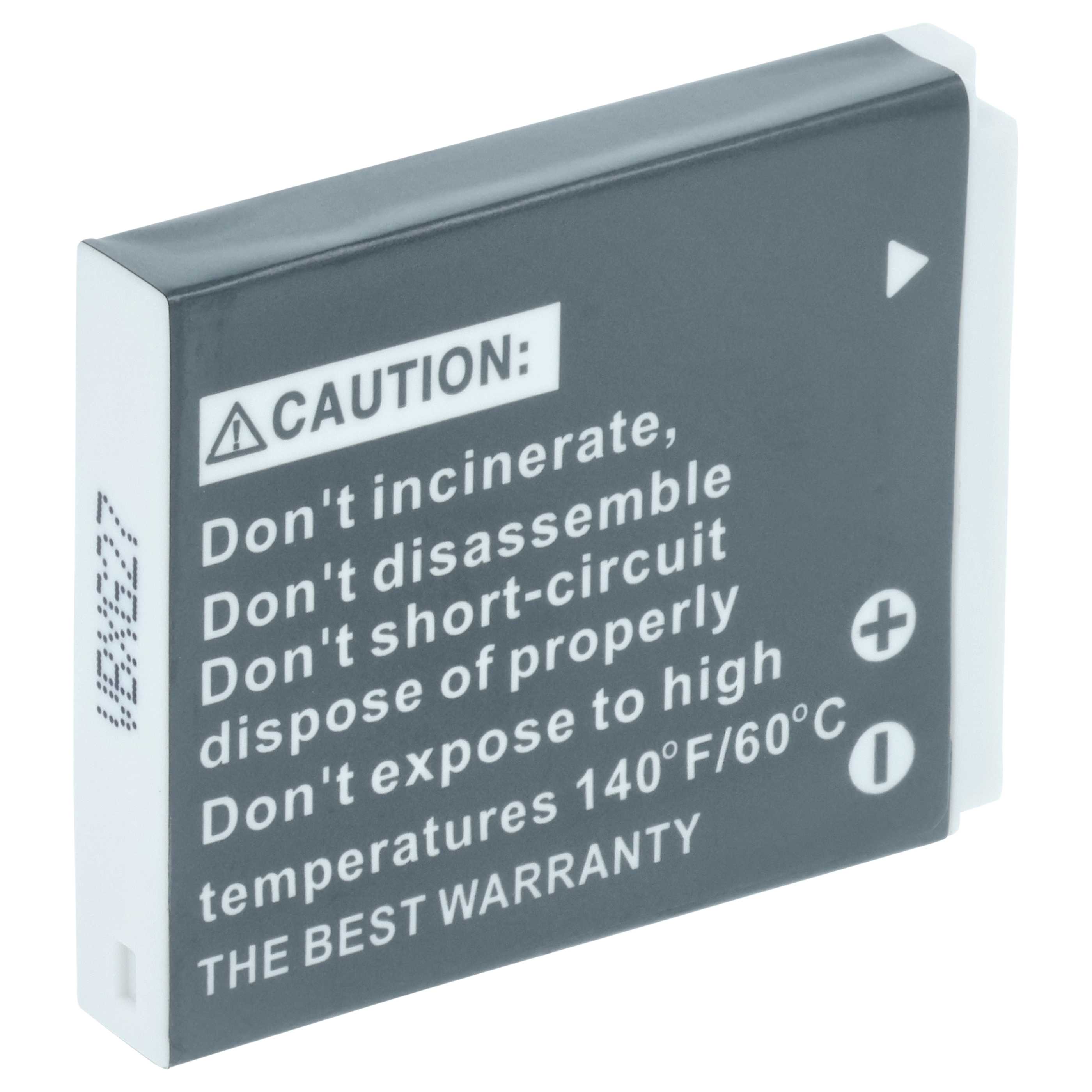 3x Battery replaces Canon NB-6L - 750mAh, 3.6V, Li-Ion