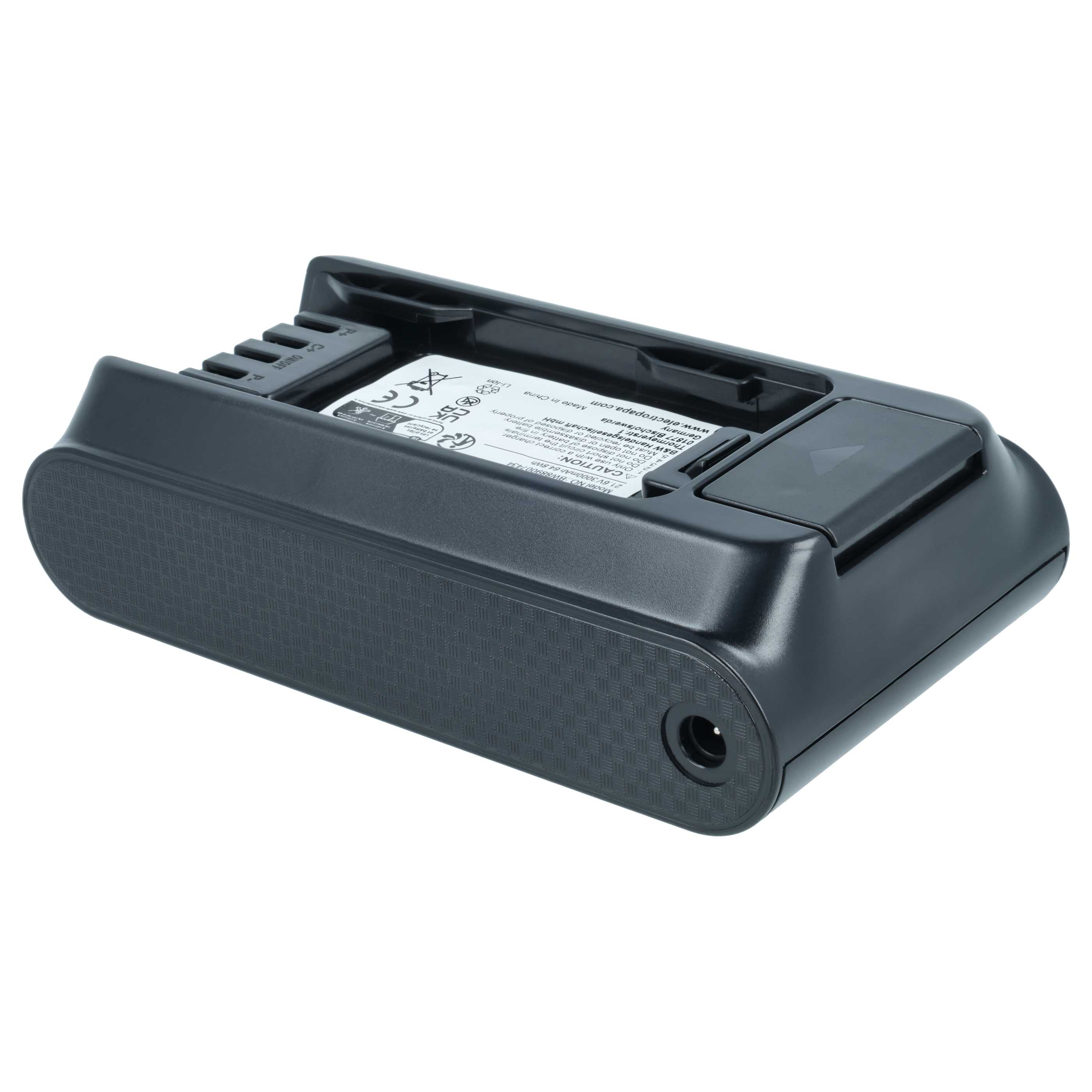 Battery replaces Shark XBTR625KSLN, XBTR625KSLEU, XBTR625KDC, XBTR625 for Shark 3000mAh, 21.6V, Li-Ion