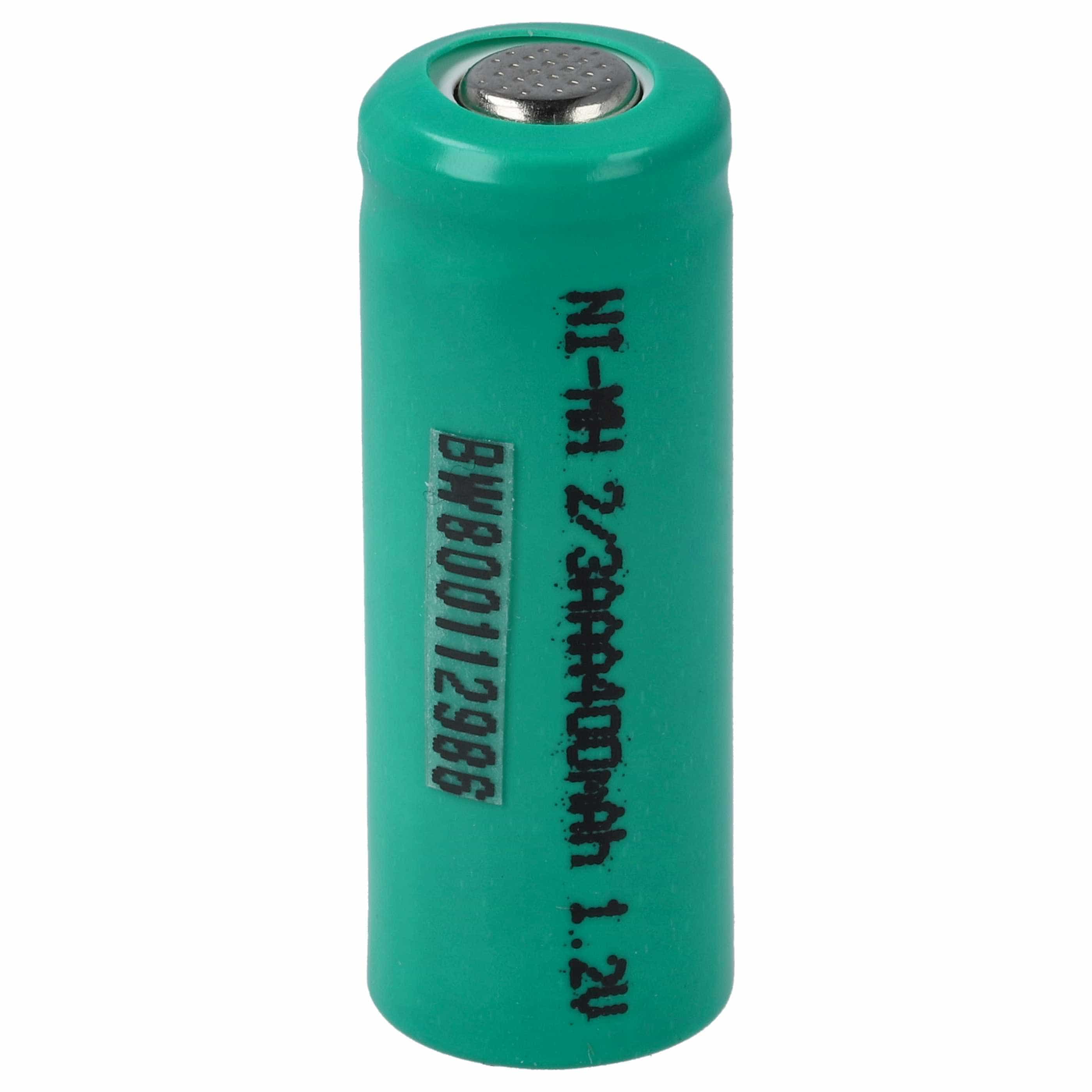 Raw Battery Cell replaces 2/3AAA for Rechargeable Batteries - 400mAh 1.2V NiMH