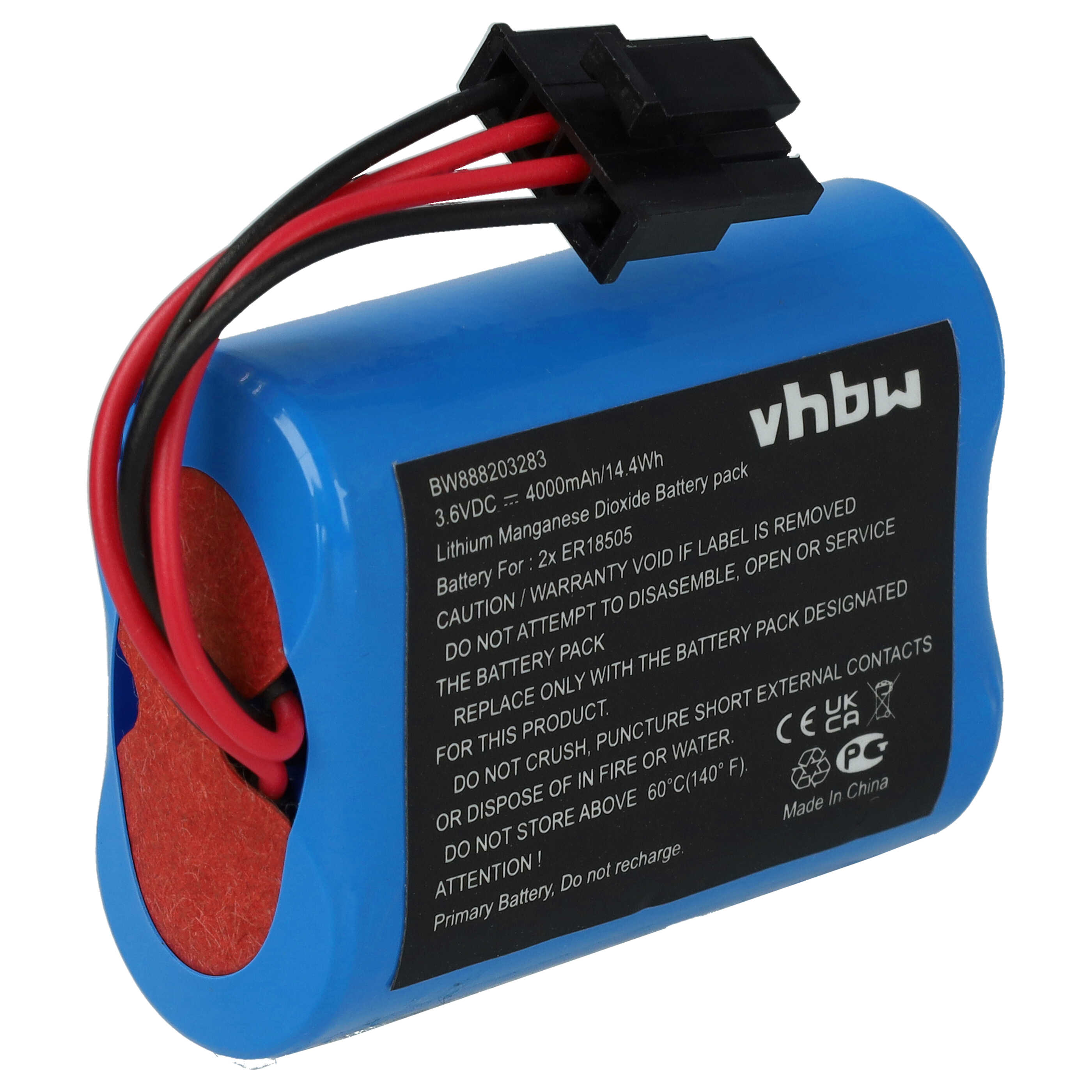 Batteria sostituisce Visonic 103-304742-2, 2XER18505M per sistema d'allarme Visonic - 4000mAh 3,6V Li-SOCl2