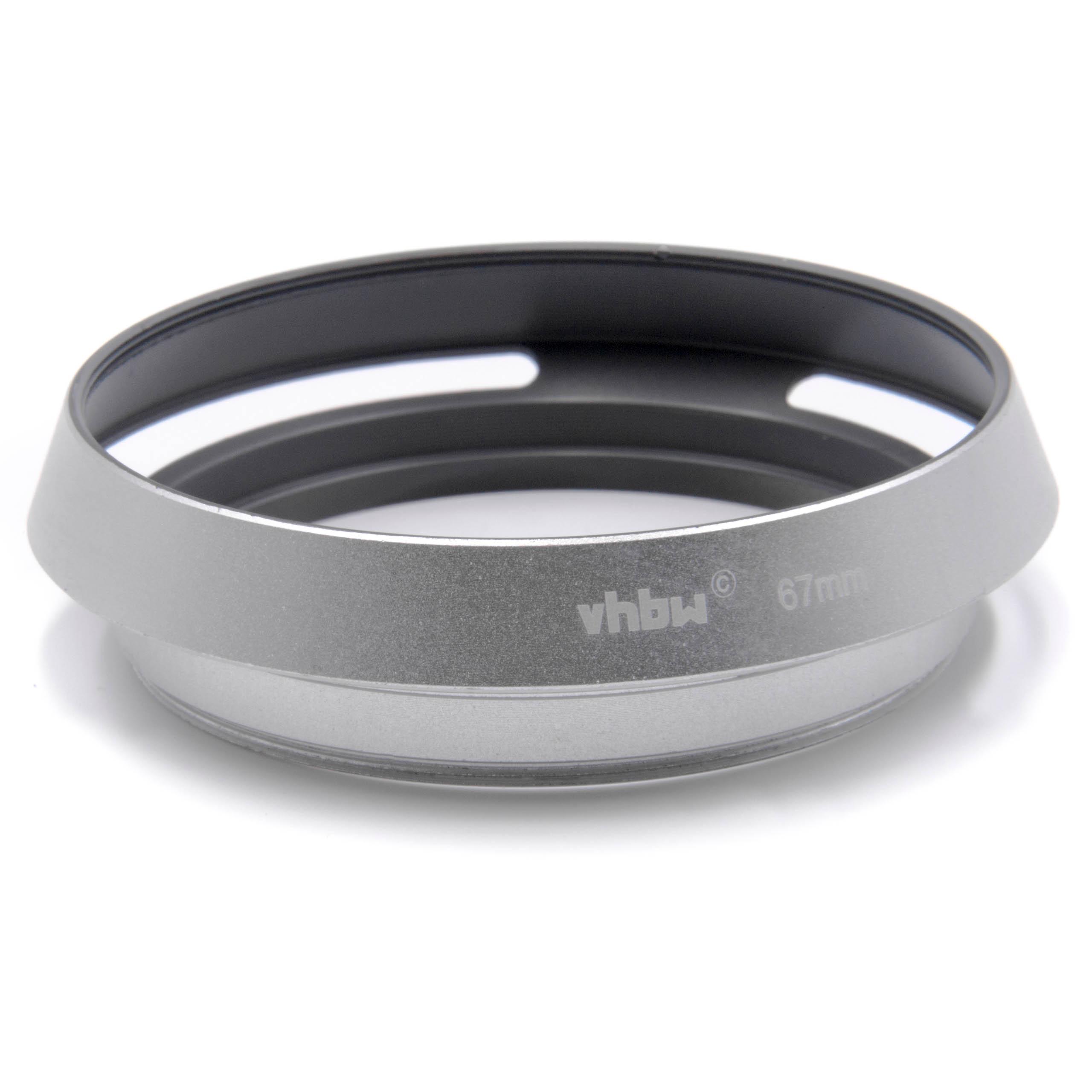 Lens Hood suitable for 67mm Lens - Lens Shade Silver, Round