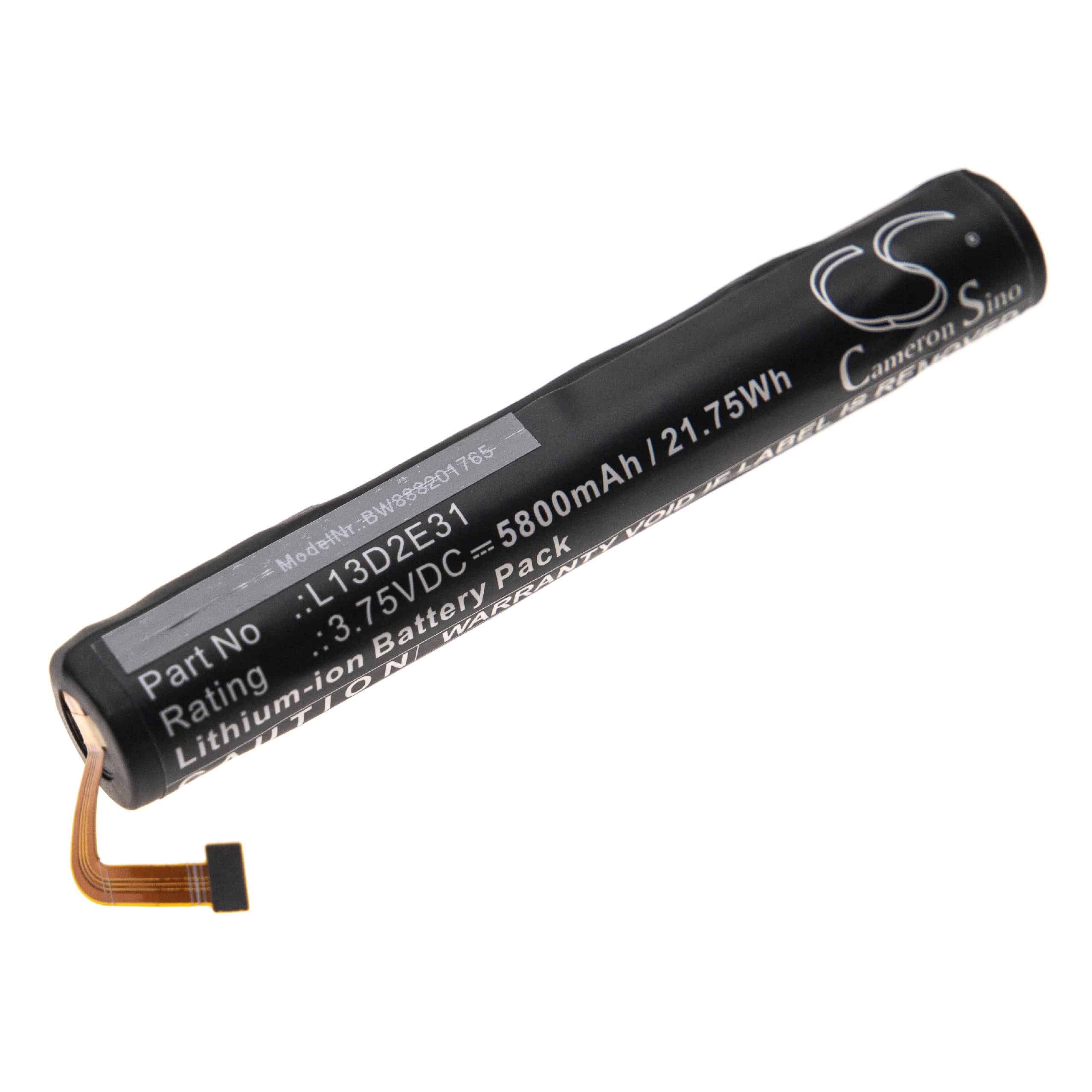 Batterie remplace Lenovo L13D2E31 pour tablette - 5800mAh 3,75V Li-ion