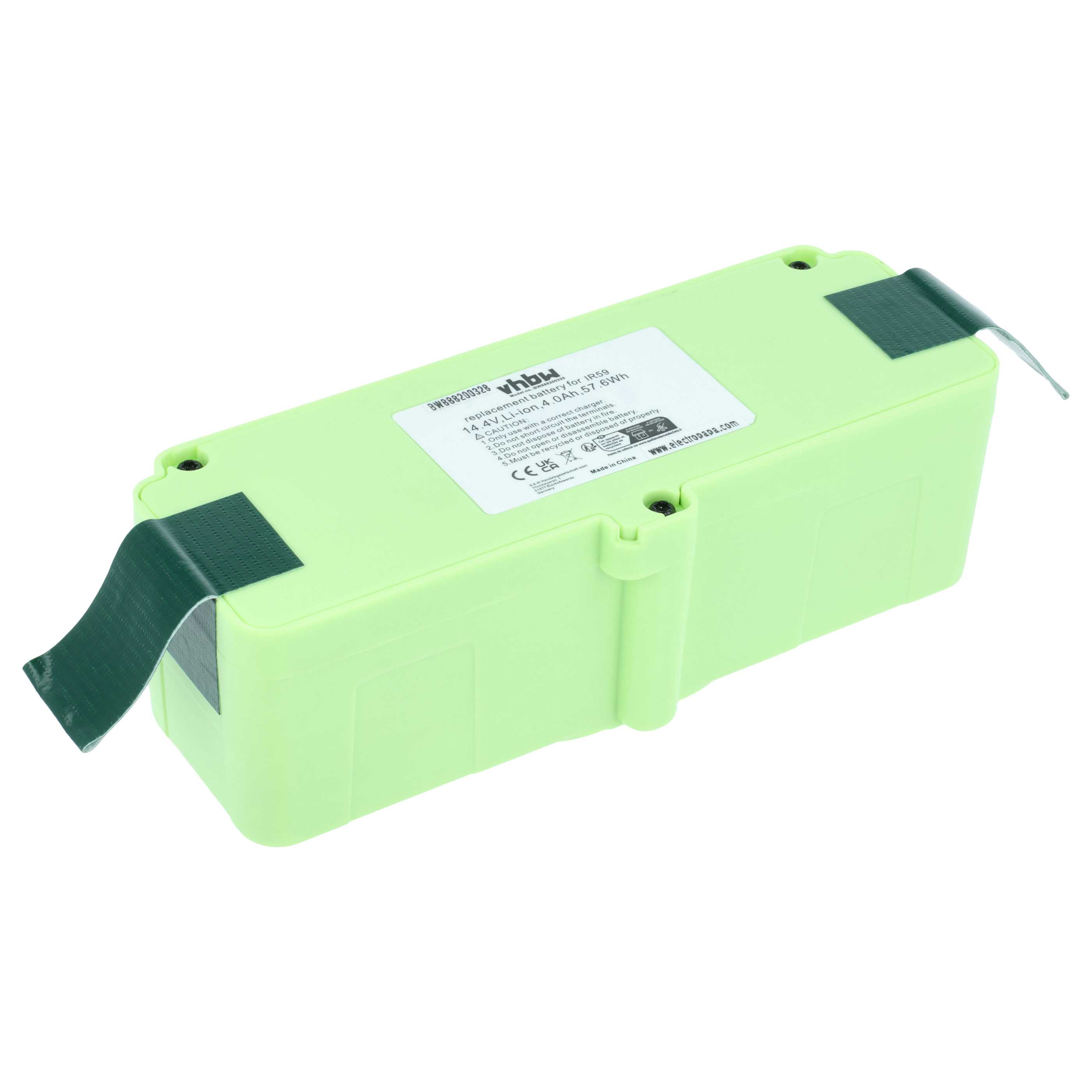 Batteria sostituisce iRobot 1800LI, 4374392, 4376392, 2130LI per robot aspiratore - 4000mAh 14,4V Li-Ion