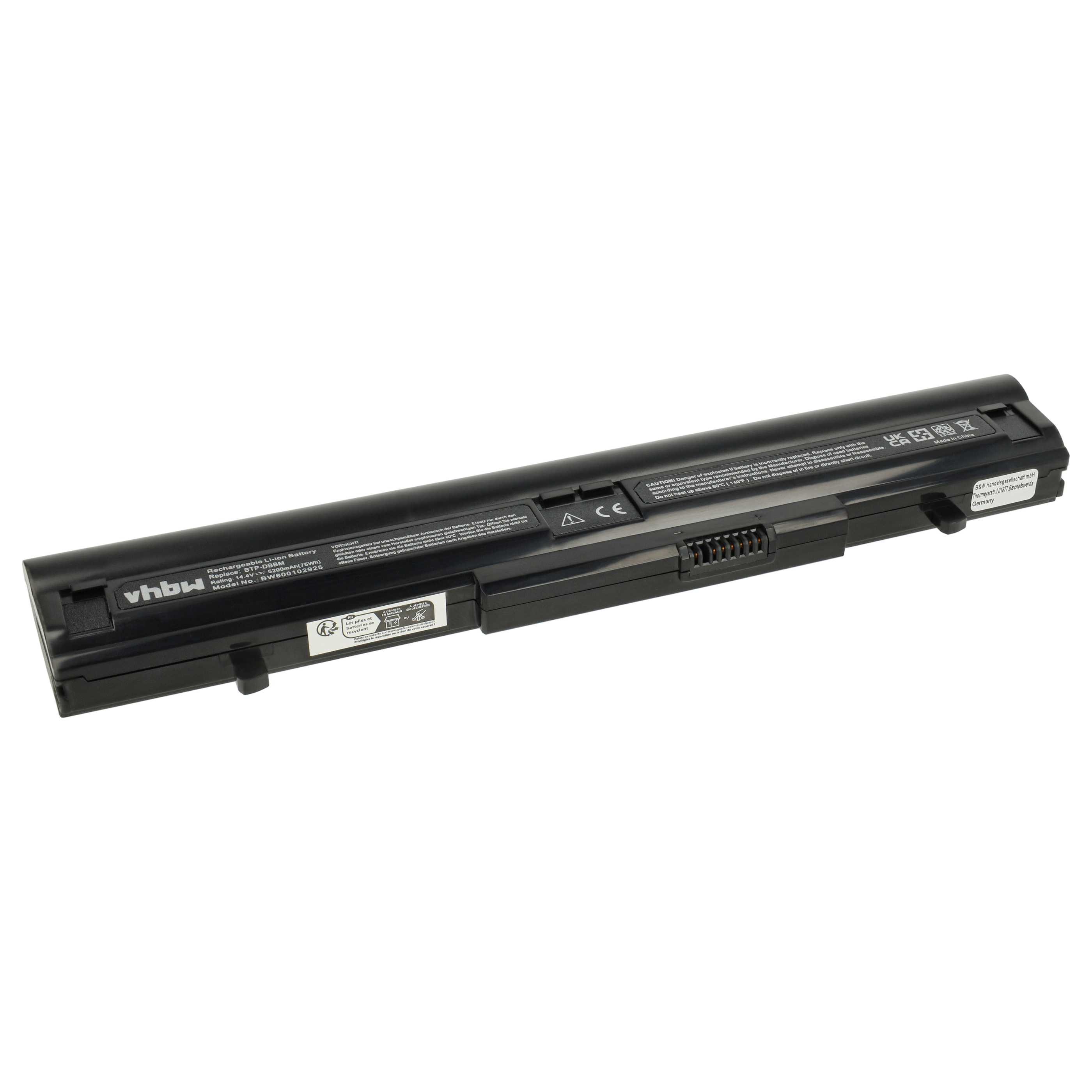 Akumulator do laptopa zamiennik Medion 40031863, 40031366, 40031365, 40022879 - 5200 mAh 14,8 V Li-Ion, czarny