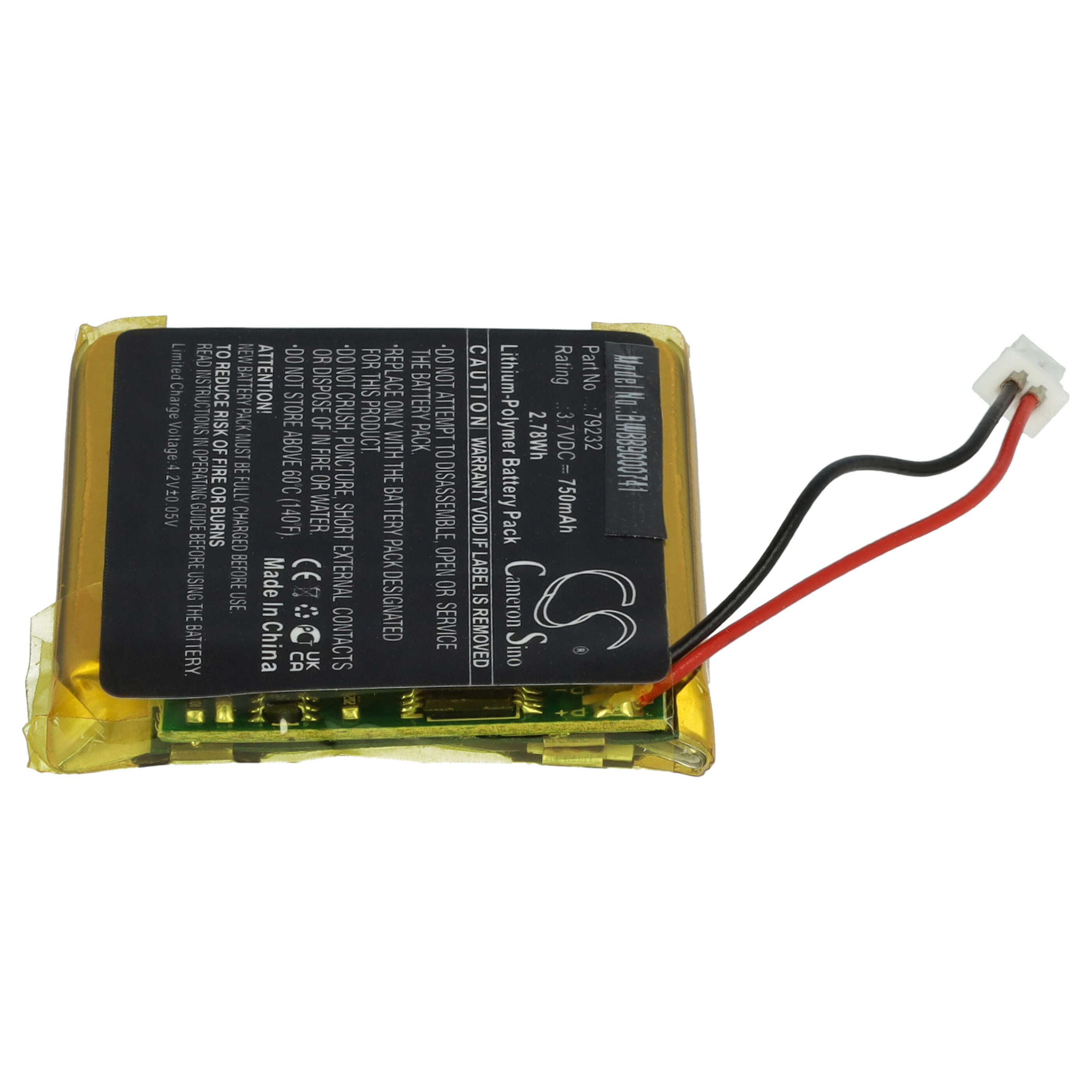 Baby Monitor Battery Replacement for Floureon 79232 - 750 mAh 3.7 V Li-polymer