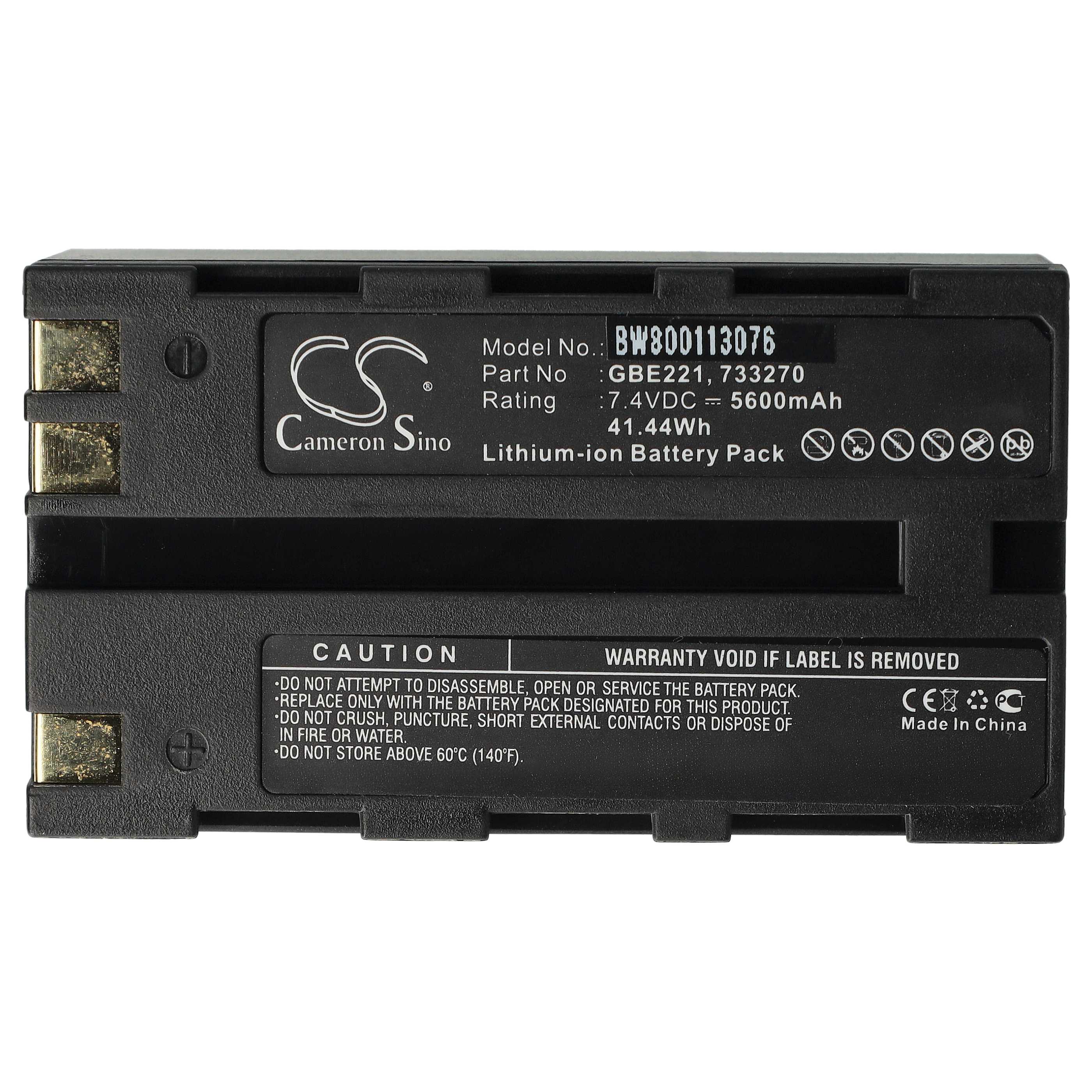 Messtechnik-Akku als Ersatz für Geomax ZBA200, ZBA400 für Leica - 5600mAh 7,4V Li-Ion