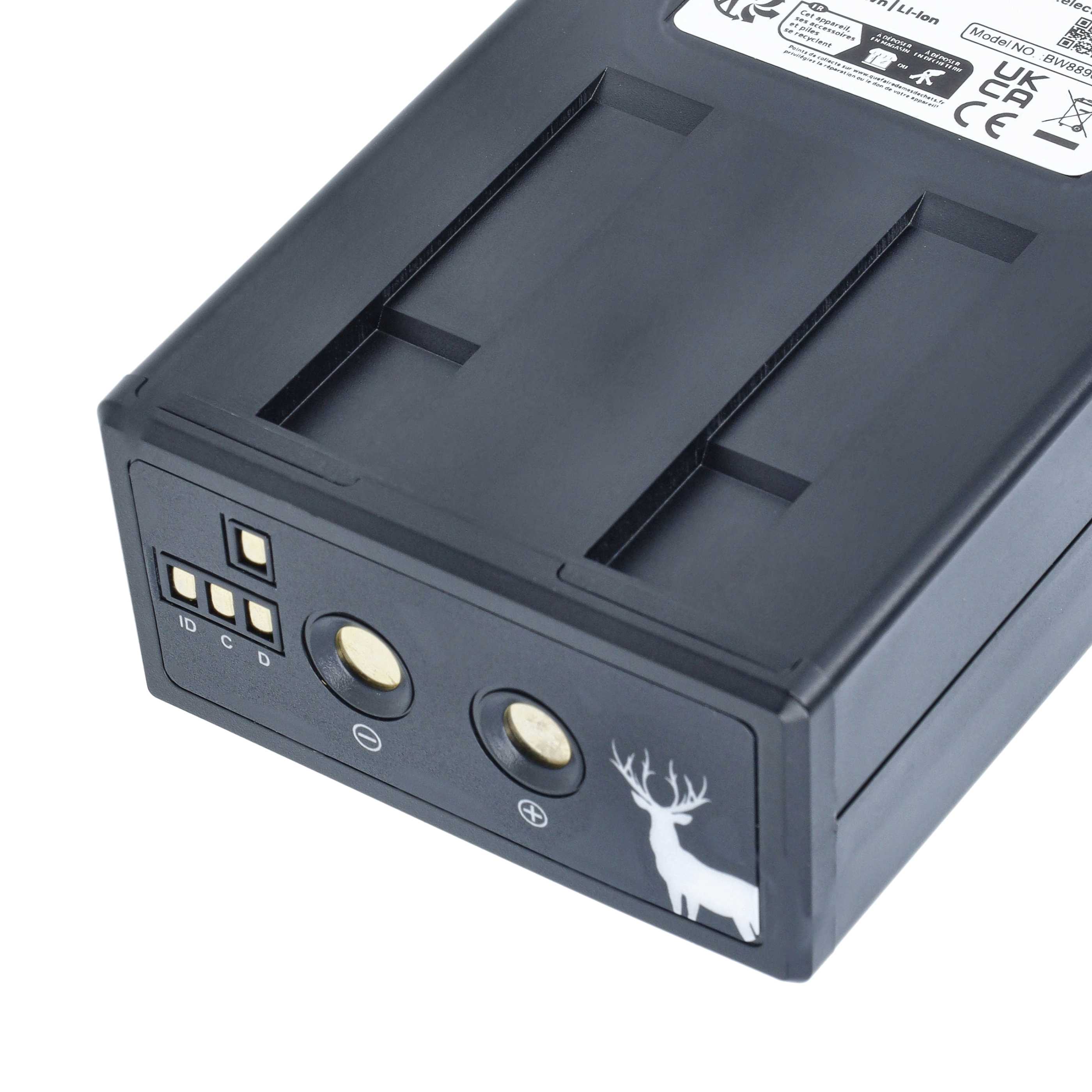 Wildlife Camera 3x Battery replaces Moultrie MMA-EM8 - 5000mAh 11.1V Li-Ion + Kabel, with USB C Socket