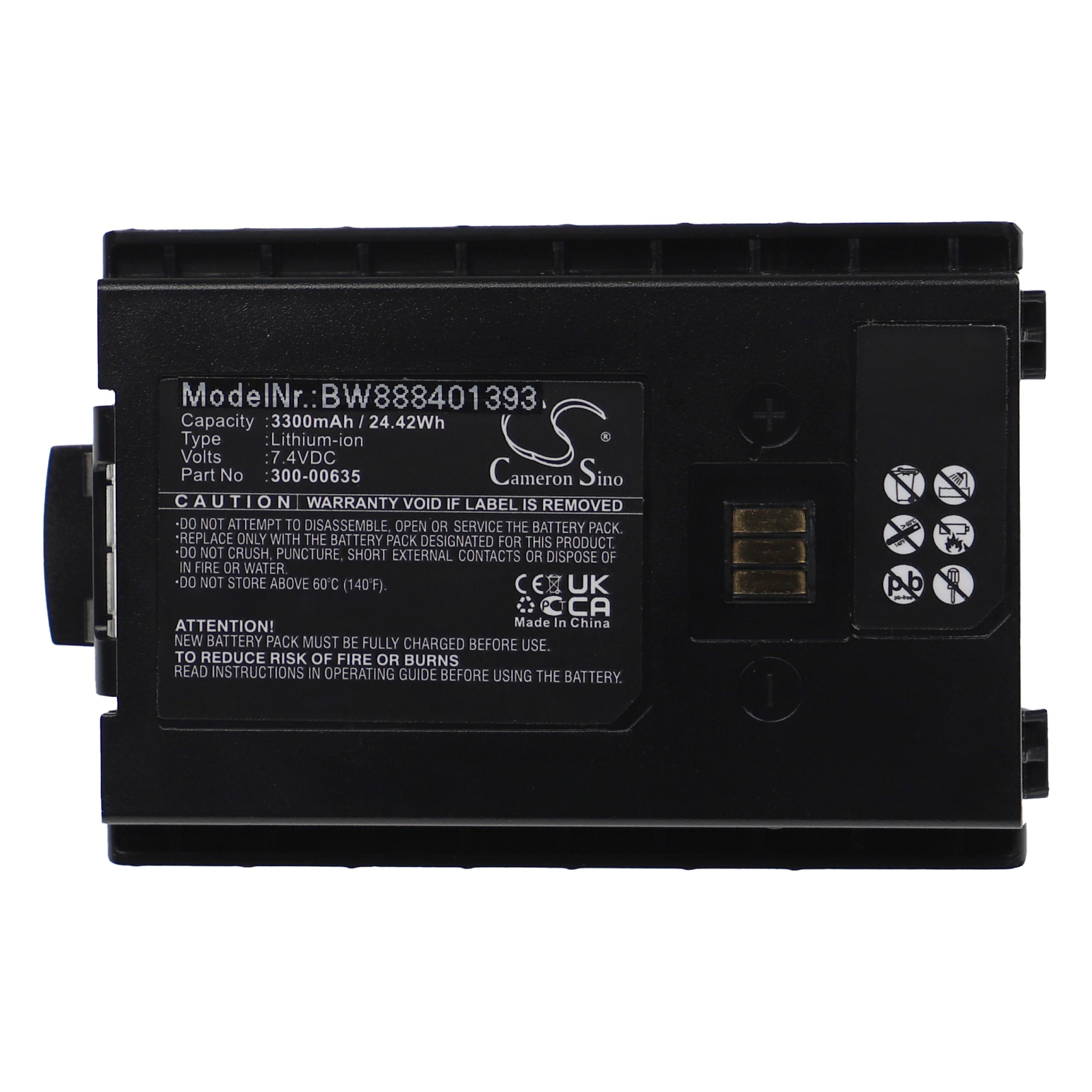 Batería reemplaza Sepura 300-00631, 300-00634 para radio, walkie-talkie Sepura - 3300 mAh 7,4 V Li-Ion