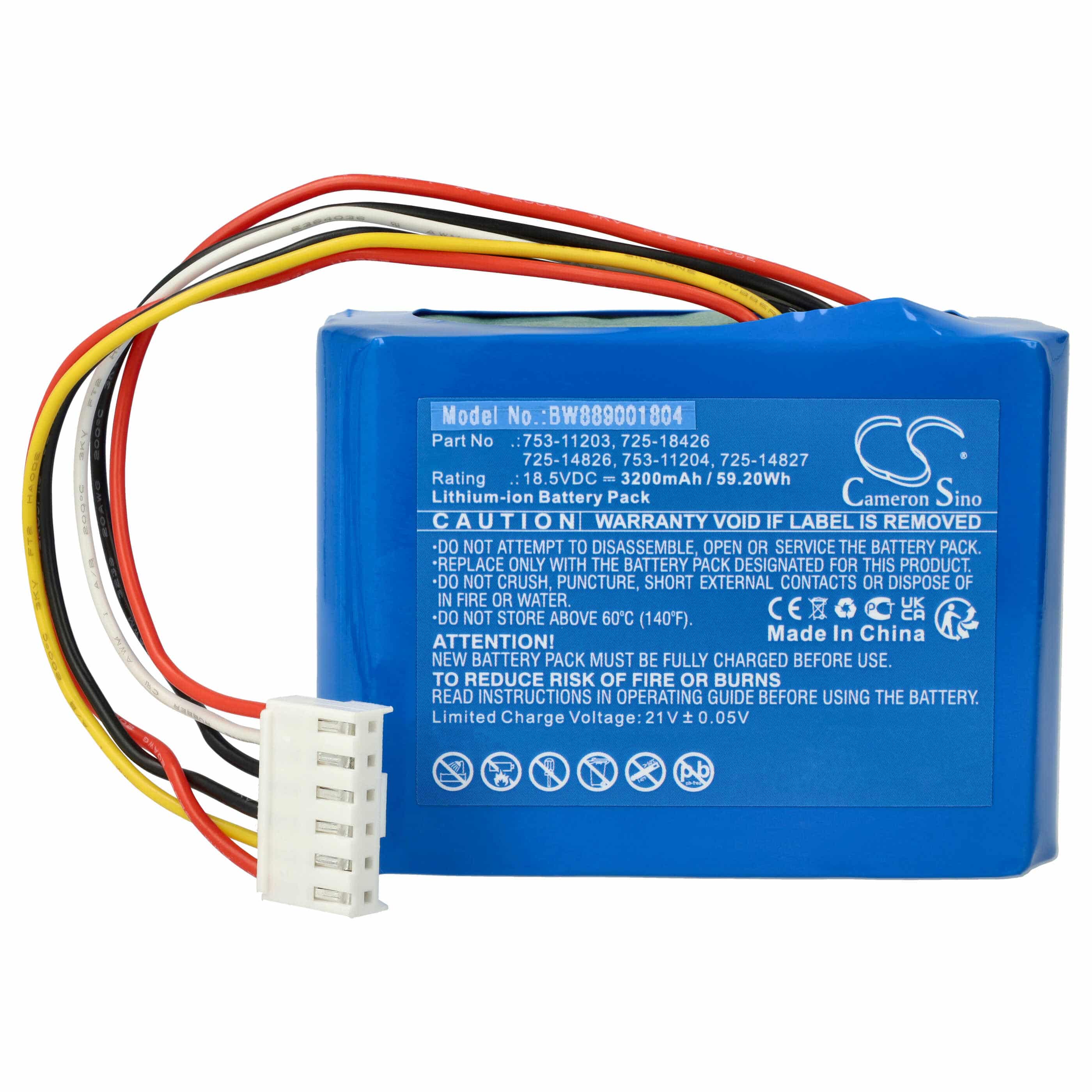 Batteria sostituisce Cub Cadet 725-14826, 725-14827, 725-18426 per tagliaerba Robomow - 3200mAh 18,5V Li-Ion