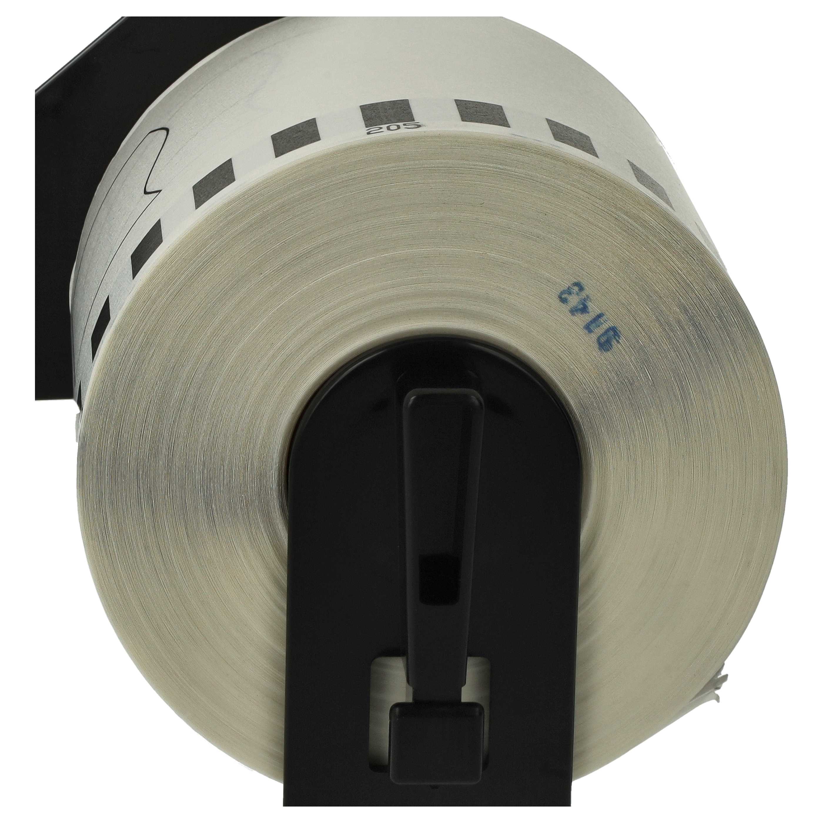 10x Etiketten als Ersatz für Brother DK-22205 für Brother Etikettendrucker - Premium 62mm x 30,48m + Halter