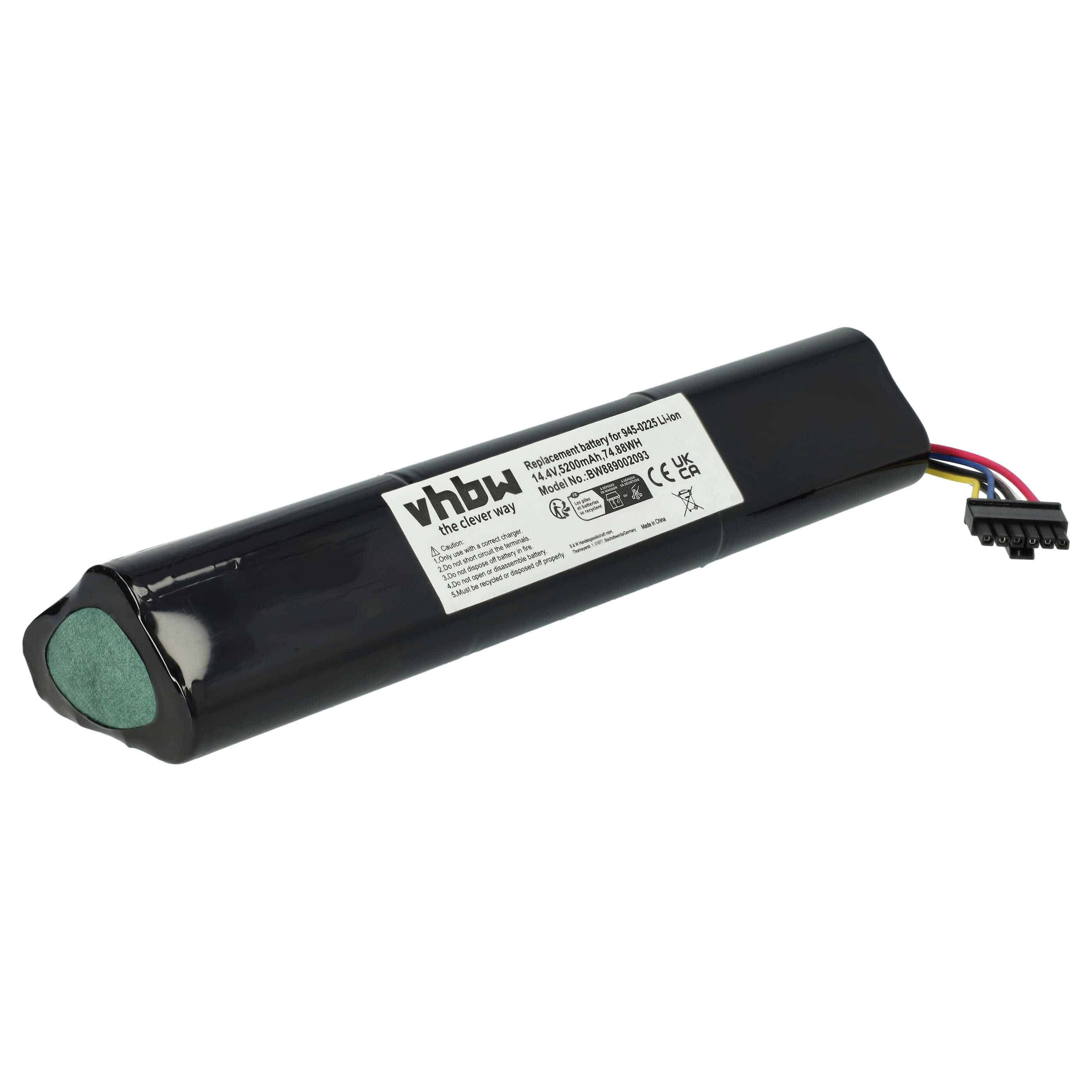 Akku als Ersatz für Neato 810841012076, 205-0011, 205-0013, 4INR19/65-2 für Neato - 5200mAh 14,4V Li-Ion