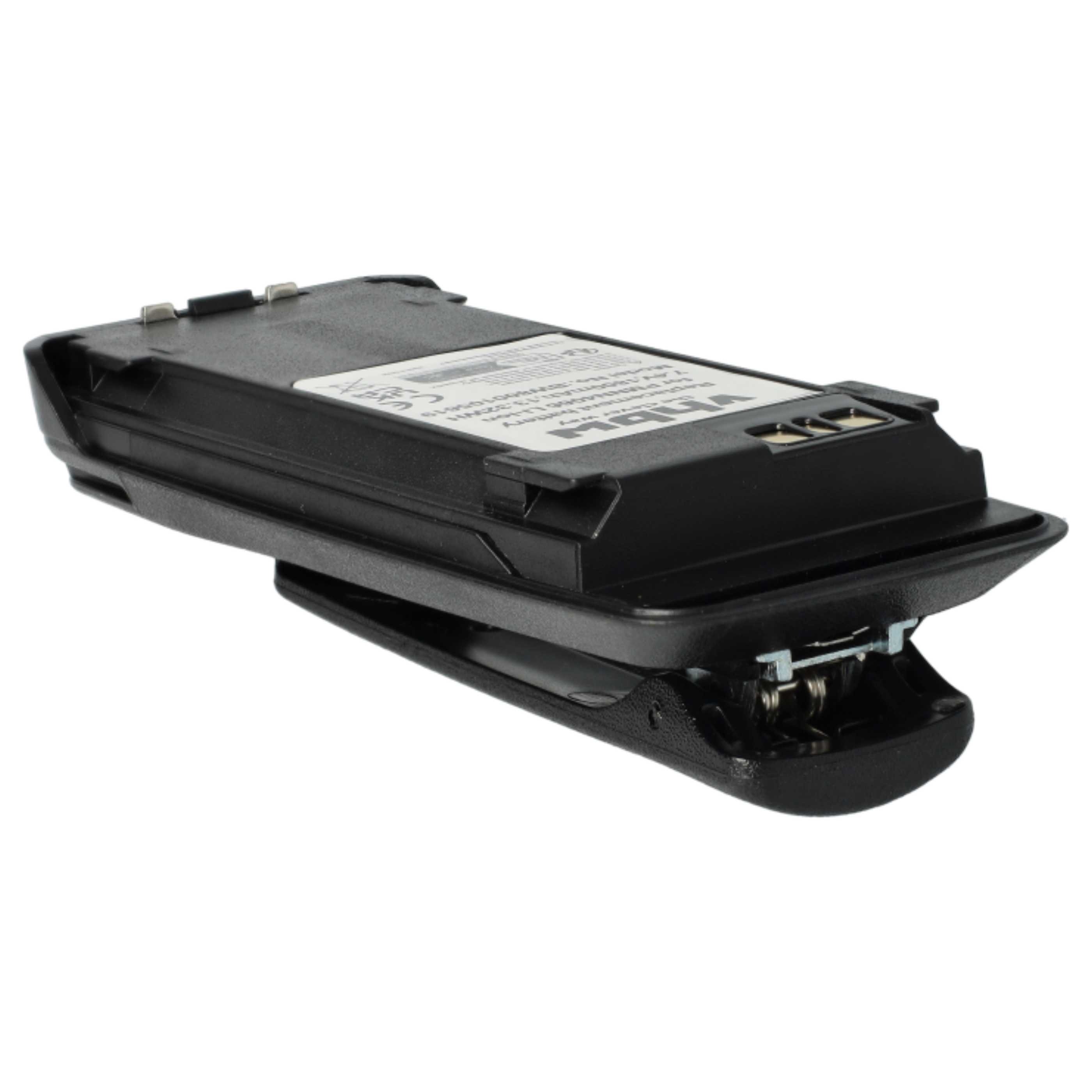 Radio 2x Battery replaces Motorola NNTN4066, PMNN4065, NNTN4077, NNTN4103 - 1800 mAh 7.4 V Li-Ion + Belt Clip