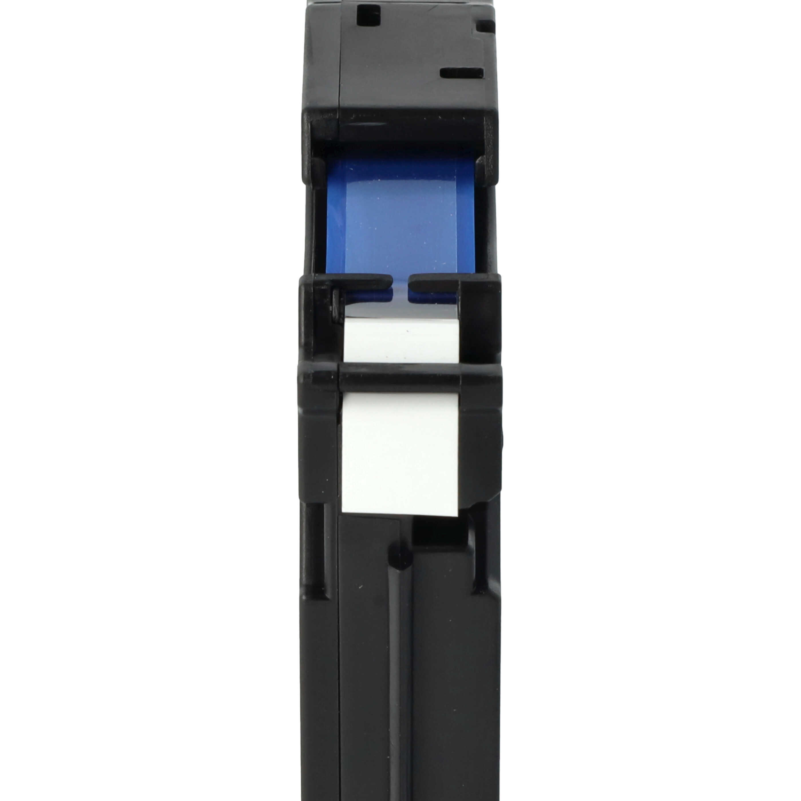 Cassette à ruban remplace Brother TZE-FX223 - 9mm lettrage Bleu ruban Blanc, souple