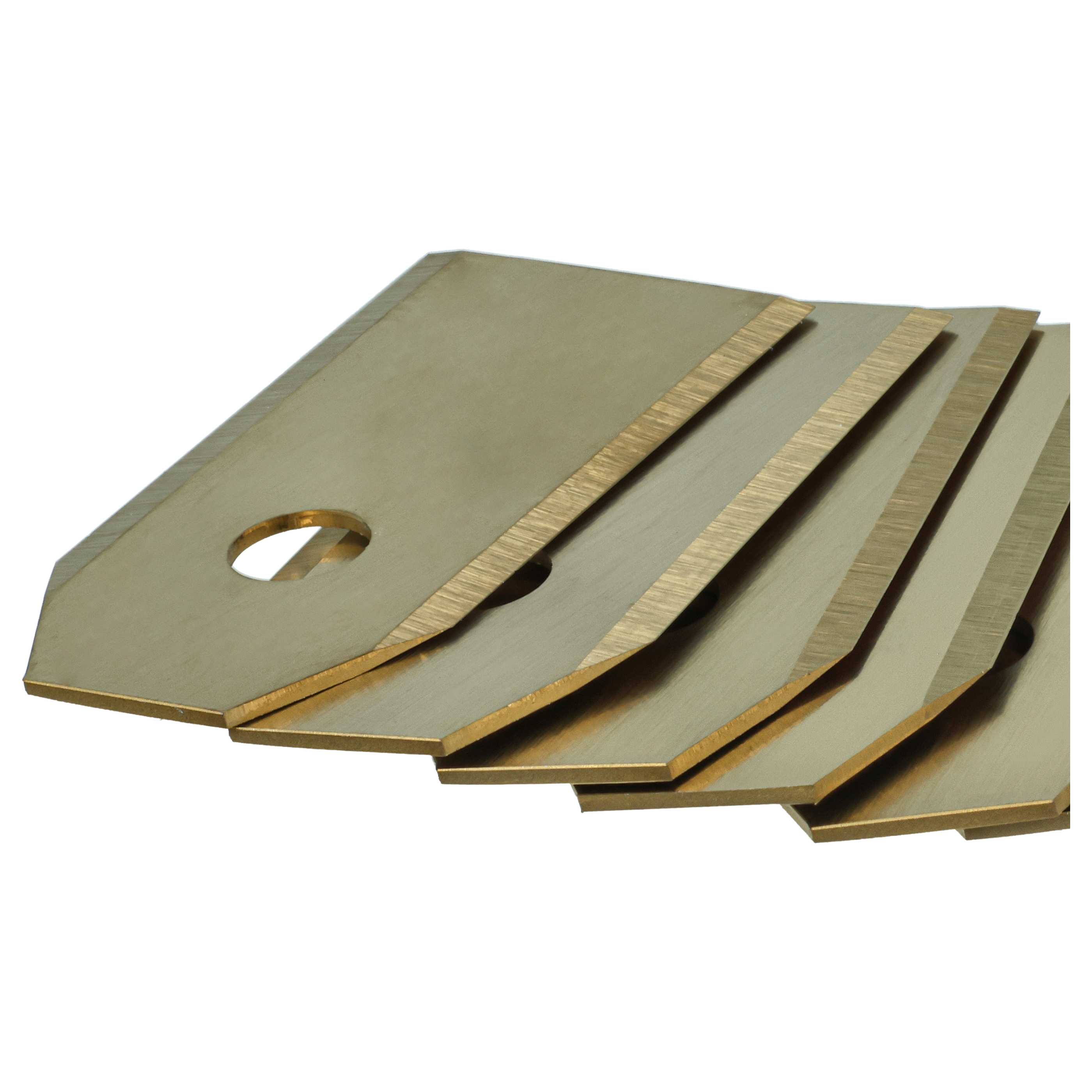 12x Lames remplace 505127801, 408720, 505127802 pour tondeuse – Couteaux apatite de titane, Silber Gold