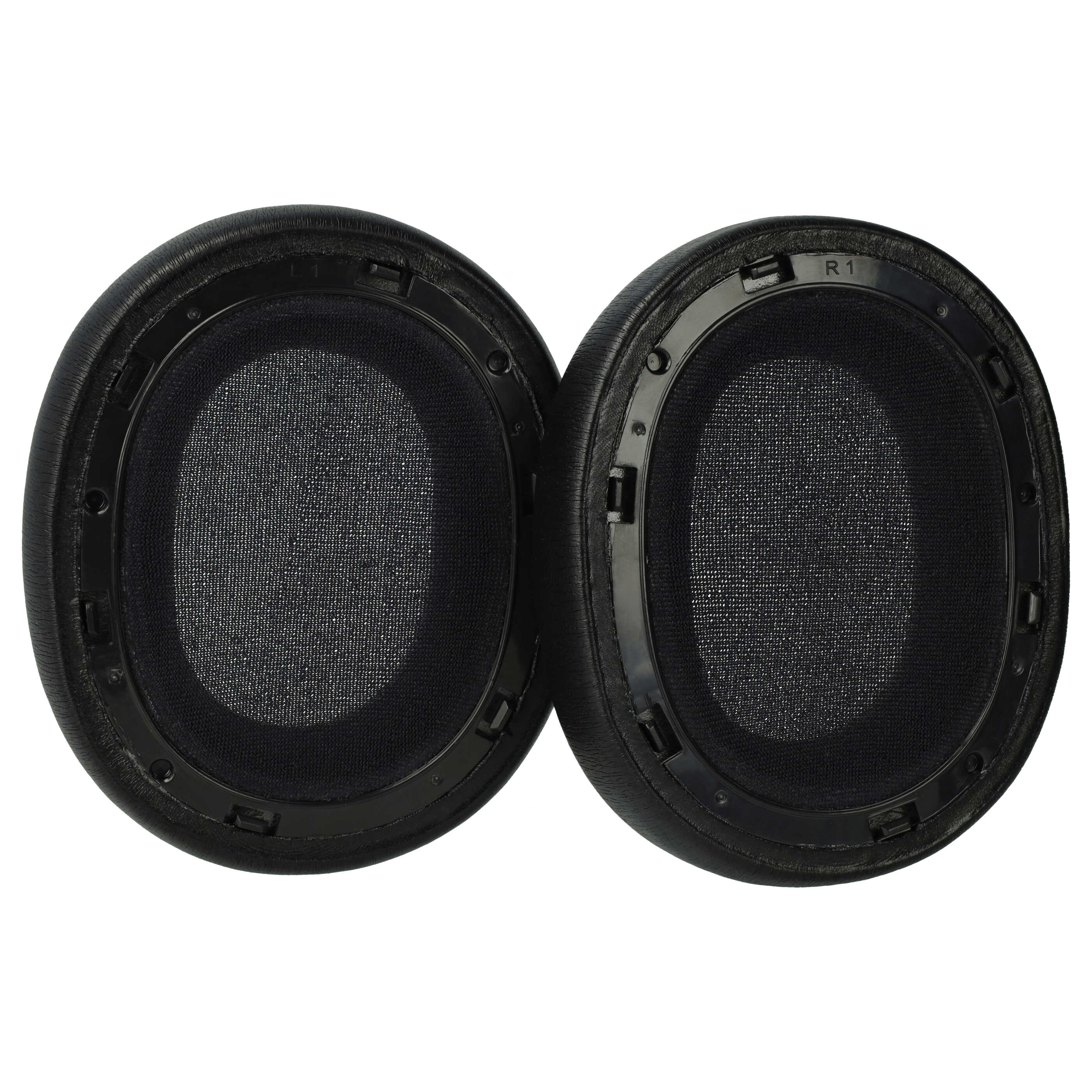2x Ohrenpolster für Technics EAH-A800 Kopfhörer u.a., 10 x 8 cm, Schwarz