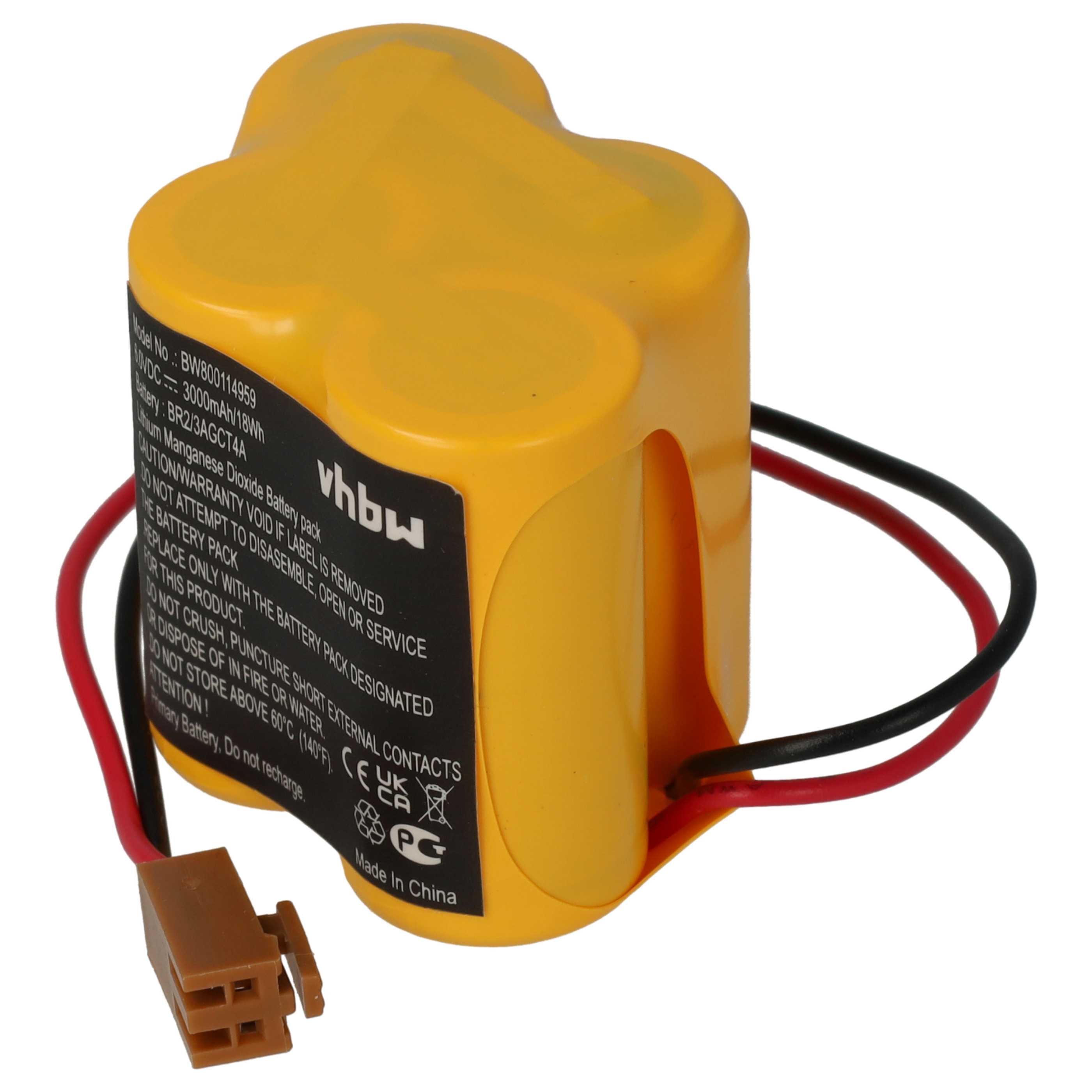 5x Batería reemplaza Dantona Matt Pack (con conector marrón) para controlador (3000 mAh, 6 V, Li-MnO2)