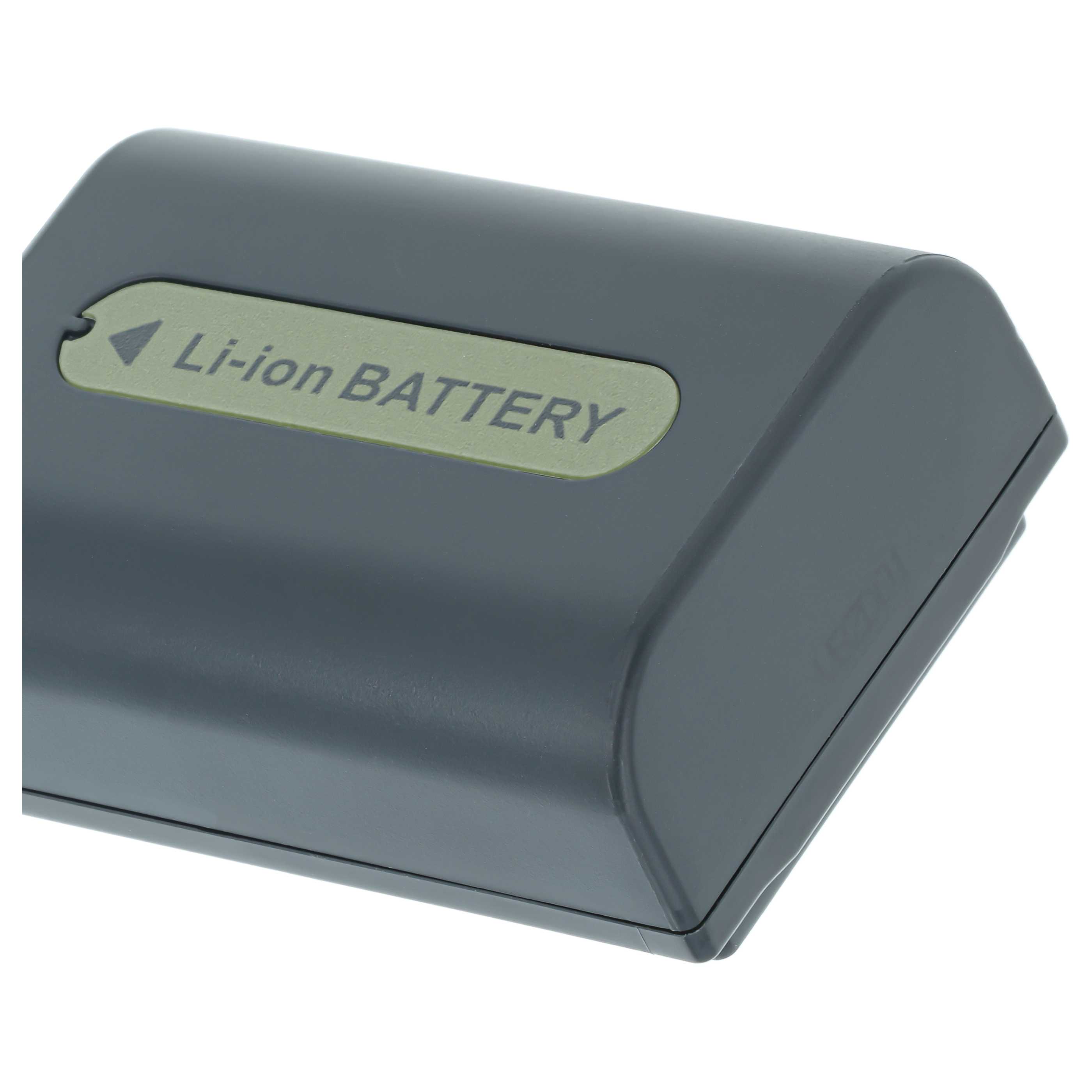 Batteria sostituisce Sony NP-FH70, NP-FH40, NP-FH100, NP-FH50 per fotocamera - 650mAh 7,2V Li-Ion